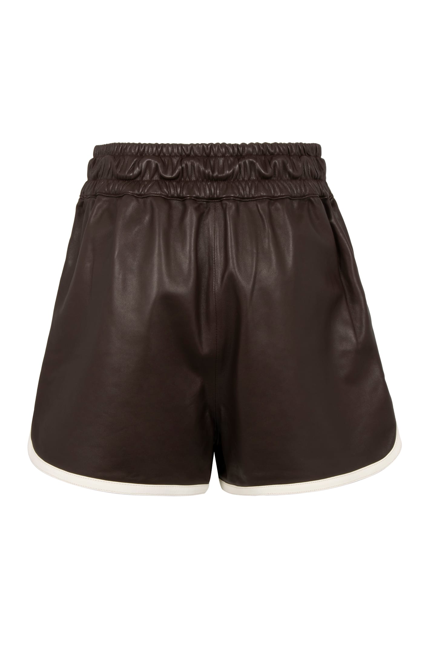 Frame Stripe-detailed Drawstring Shorts In Brown