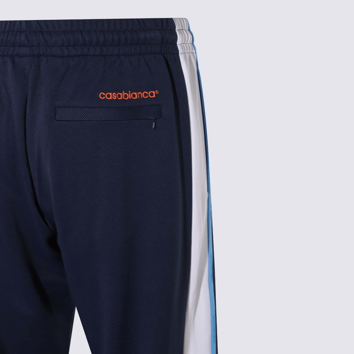 Casablanca Mens Textured Trak Pants Round Pique In Blue