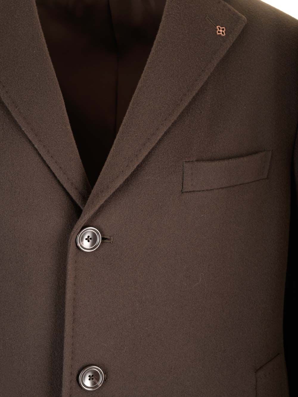 Shop Tagliatore Wool And Cashmere Coat In Brown