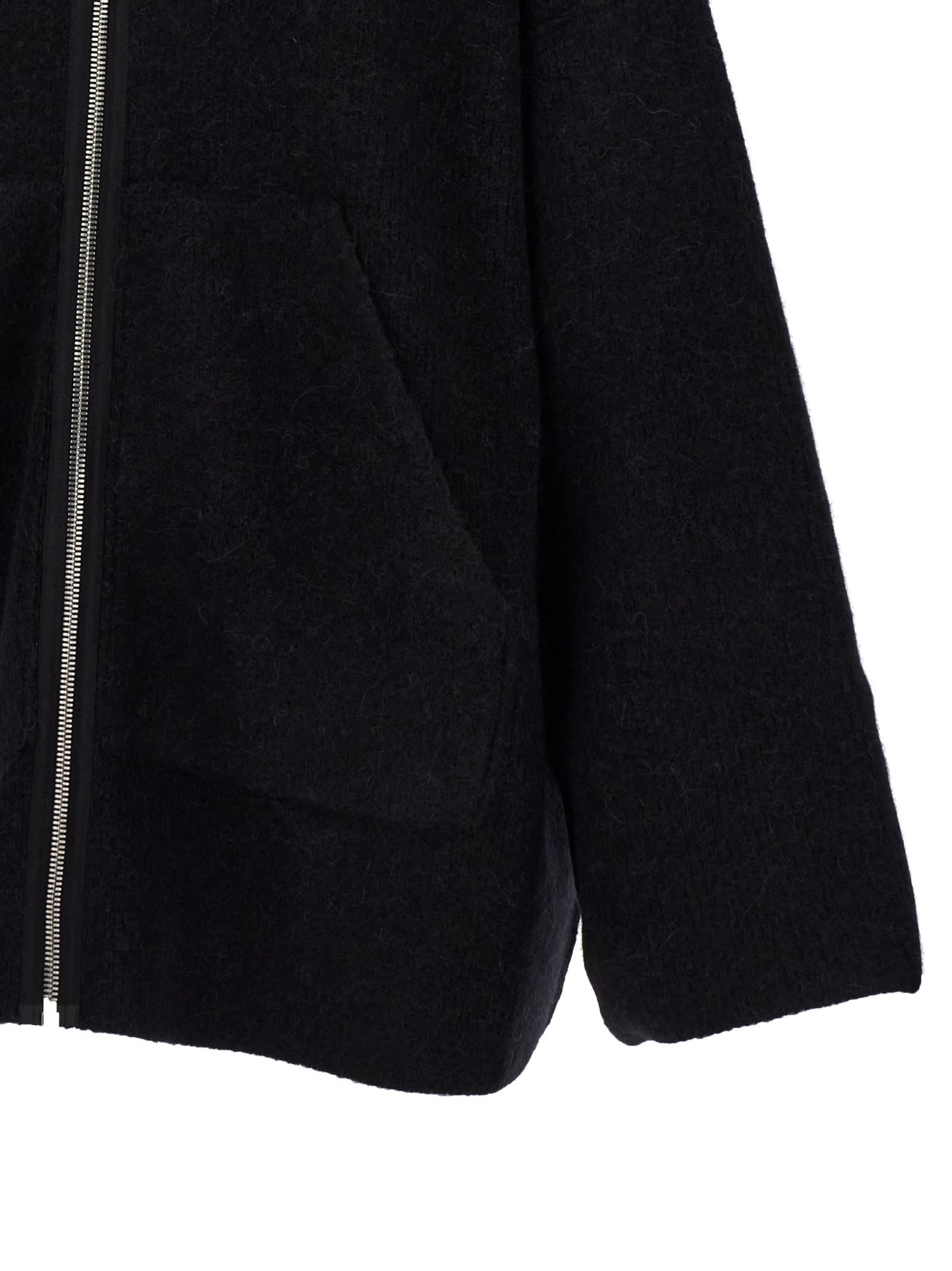 Shop Rick Owens Gimp Hooded Cardigan In Black