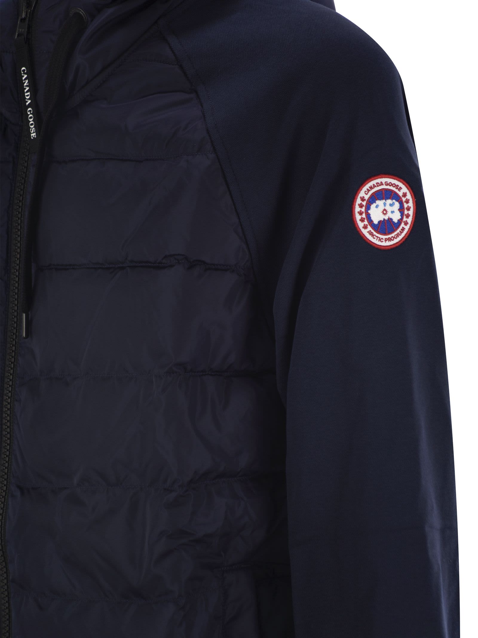 Shop Canada Goose Hybridge Huron - Hooded And Zipped Jacket In Navy