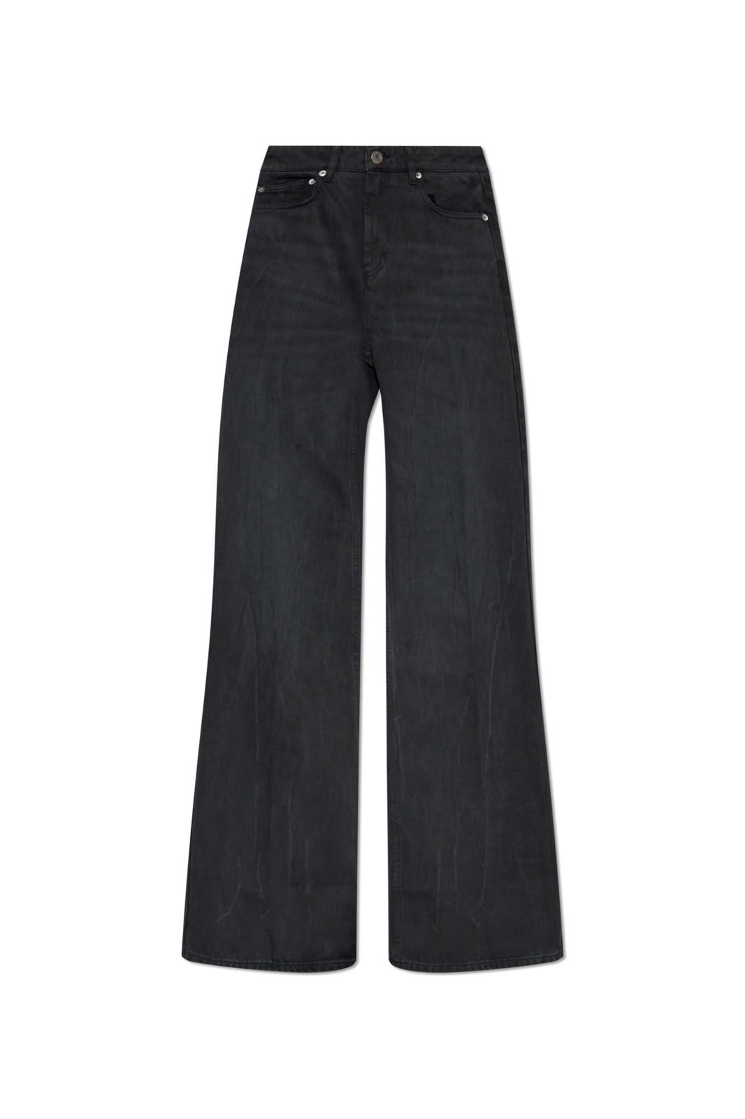 Shop Ami Alexandre Mattiussi Paris Wide-leg Jeans In Black