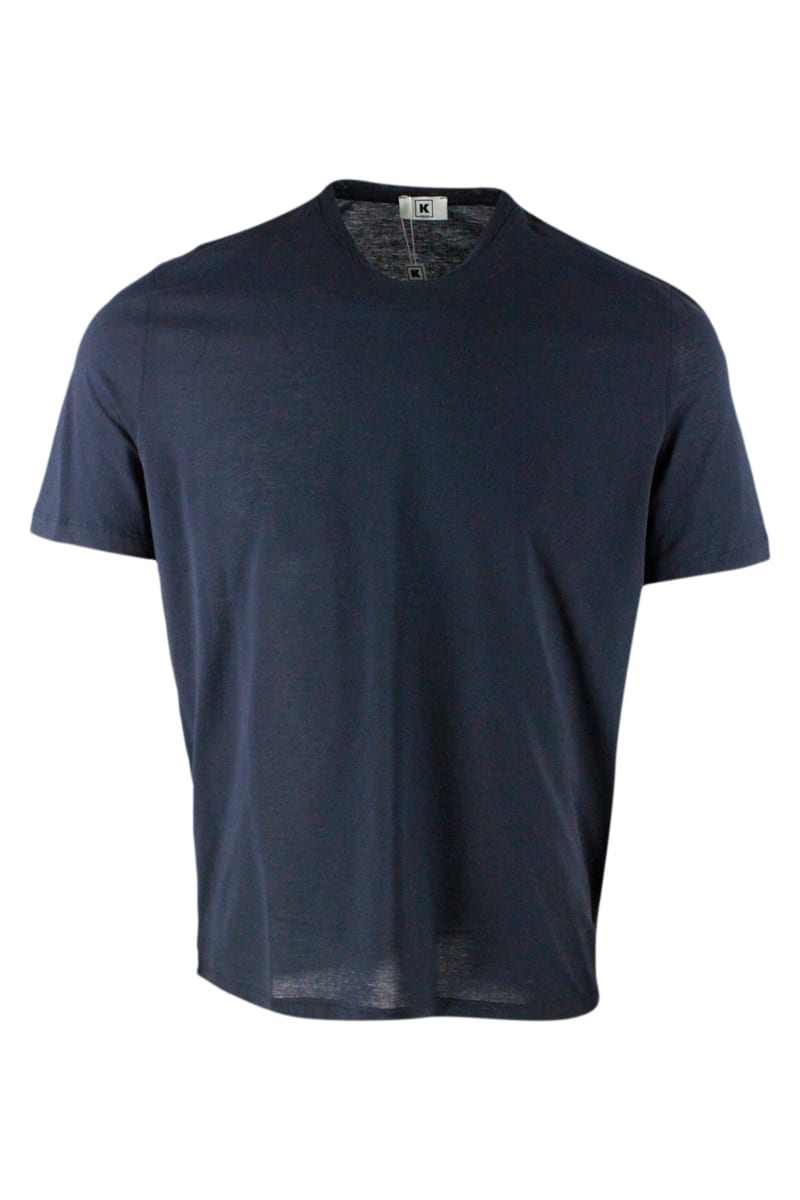 Kired T-shirt In Stretch Cotton Crepe