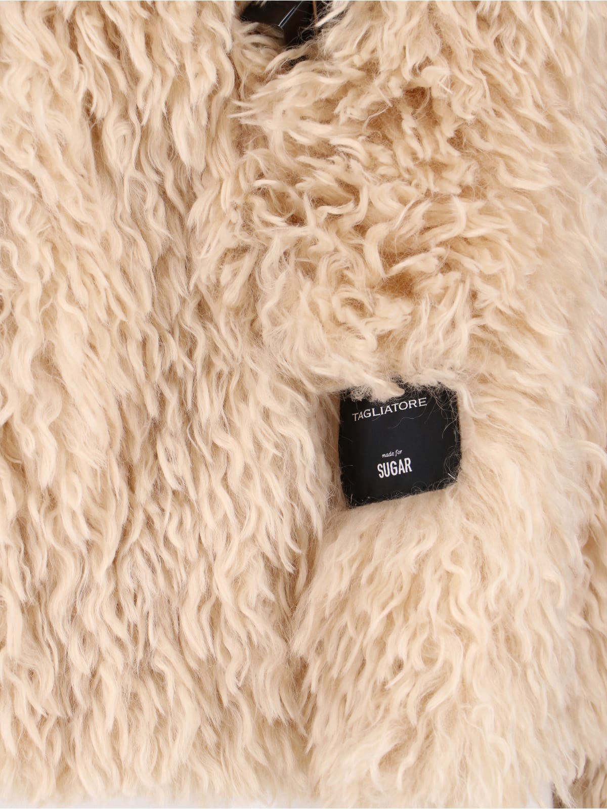Tagliatore Faux Fur Texture Jacket In Neutral