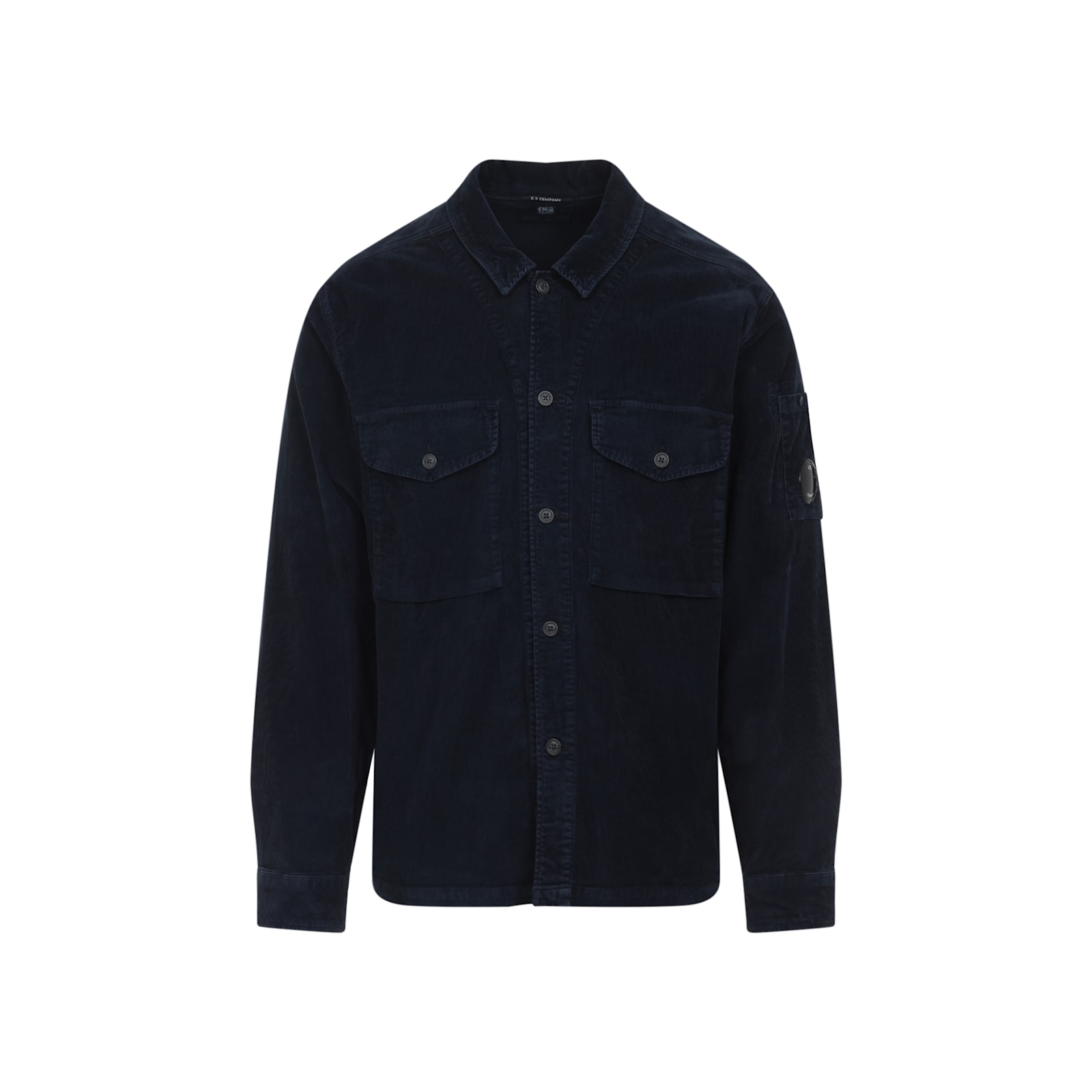 C.p. Company C.p.company Corduroy Shirt Jacket With Pocket In Blue