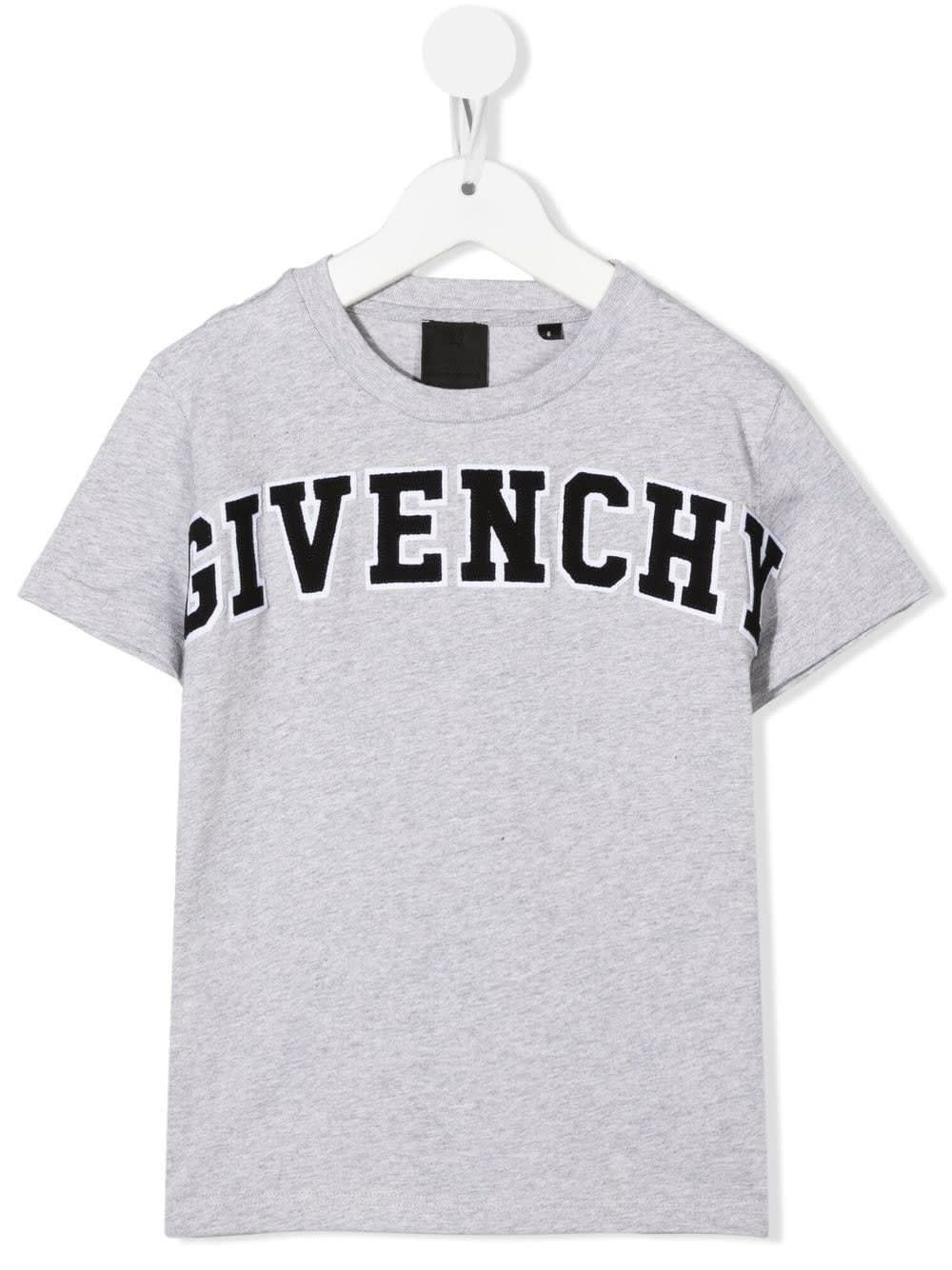 Kids Grey T-shirt With Givenchy Old School Print
