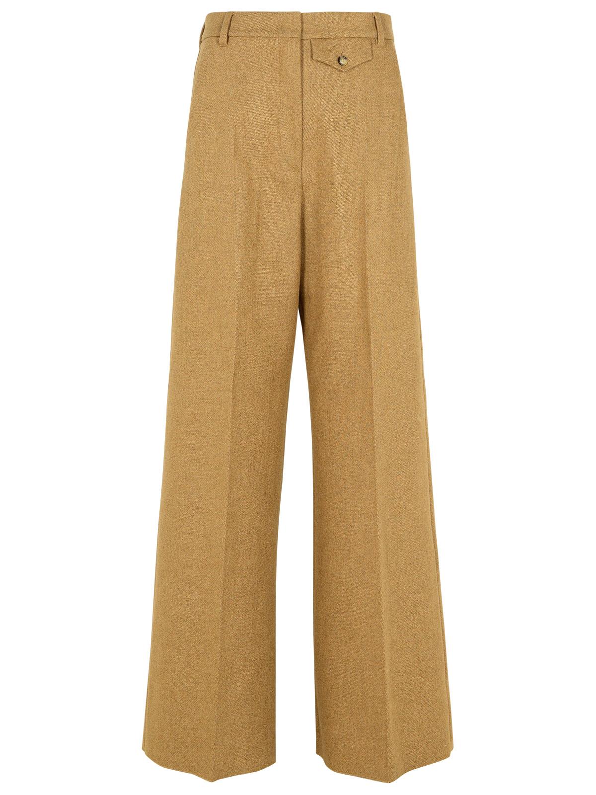 Shop Sportmax Udente Brown Wool Blend Pants