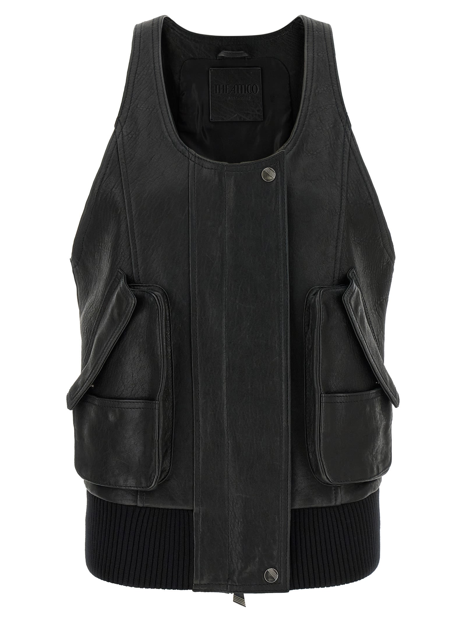 Attico Blouson Vest In Black