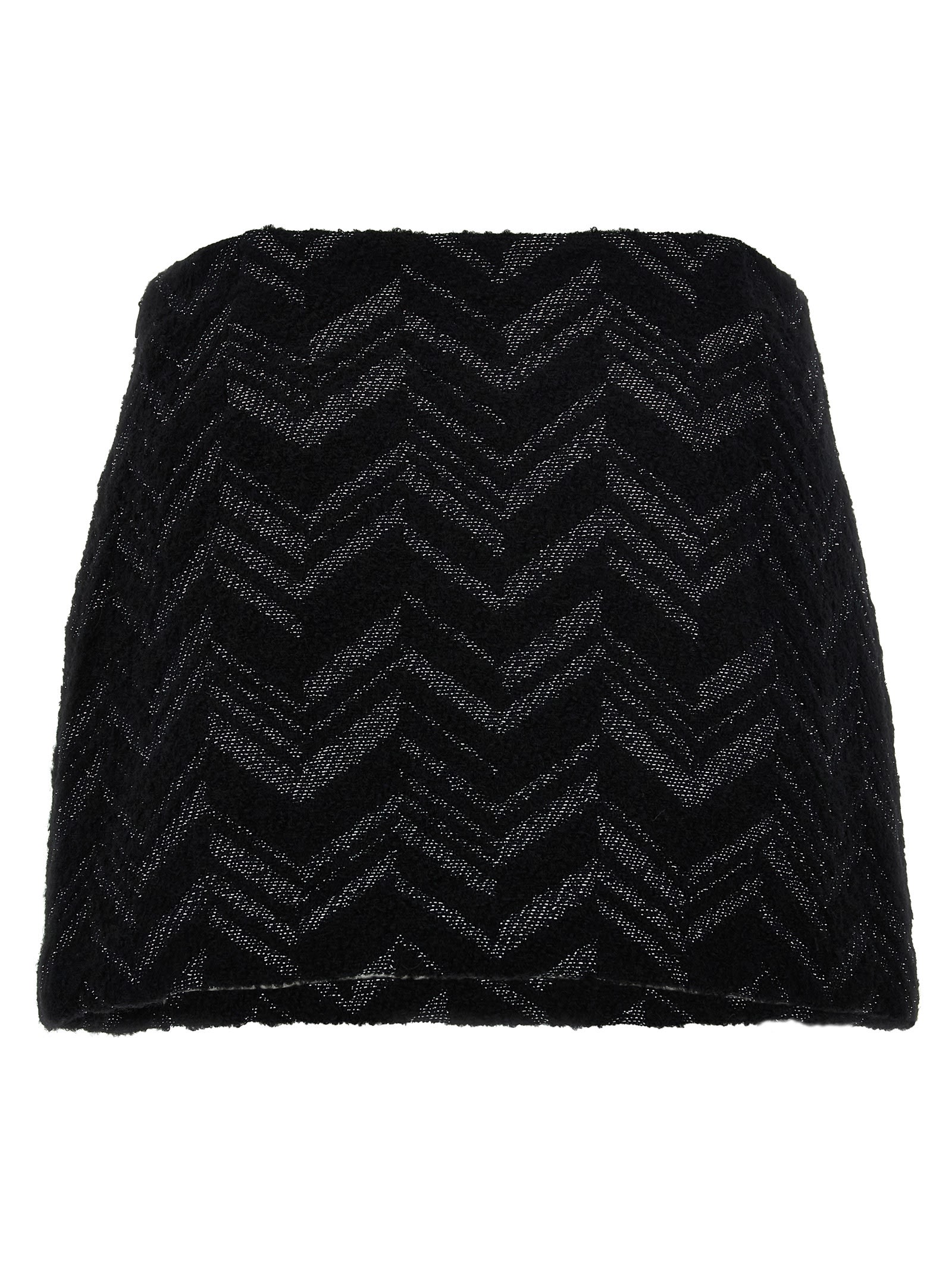 Shop Missoni Chevron Lamé Bouclé Skirt In Black