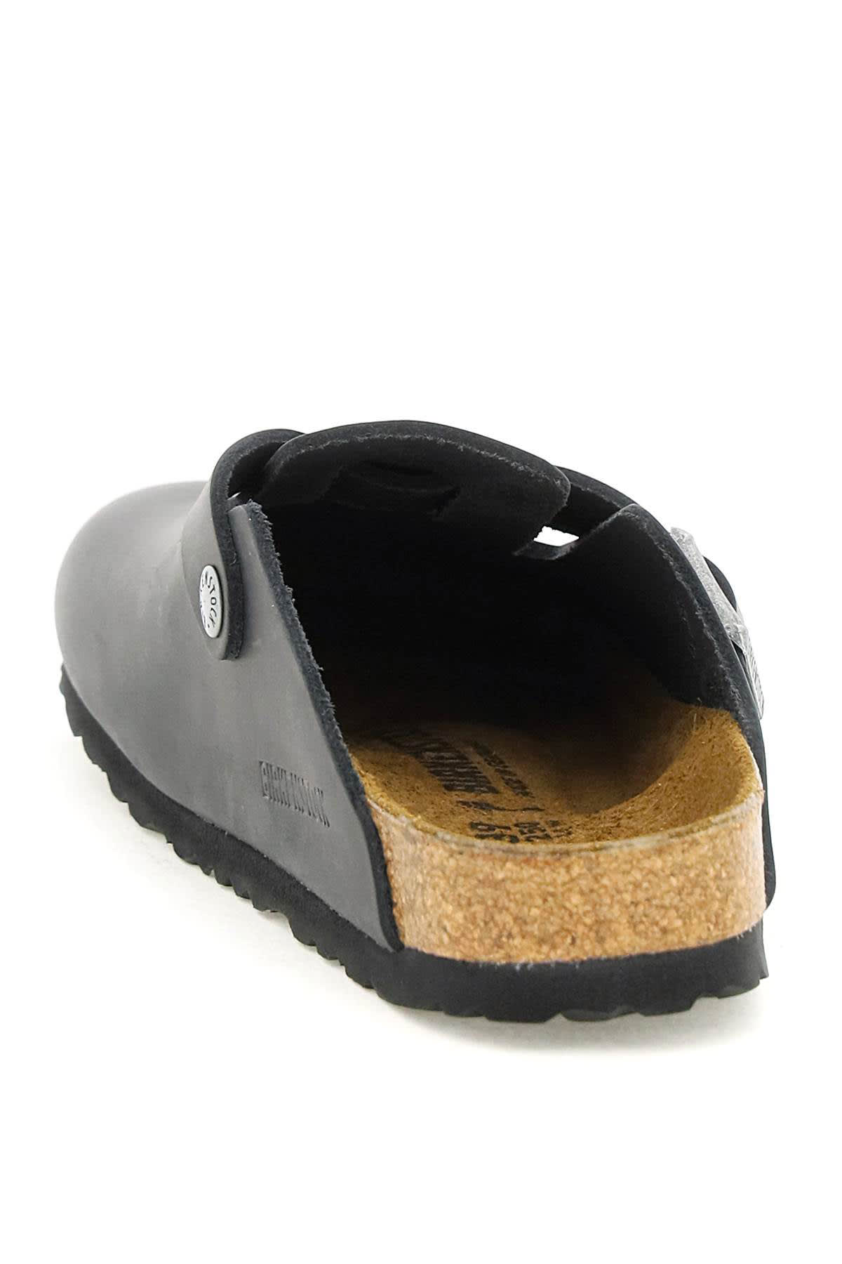 Birkenstock Boston Oiled Leather Sandals In Blk