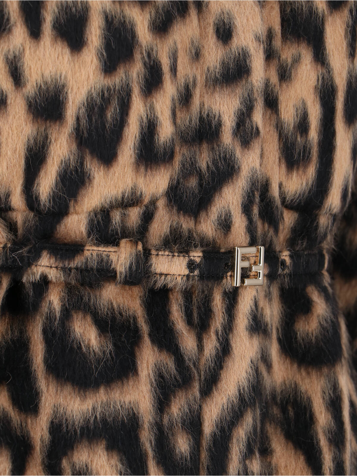 Fendi Animalier Jacket Coats And Trench Coats Beige In Animal Print