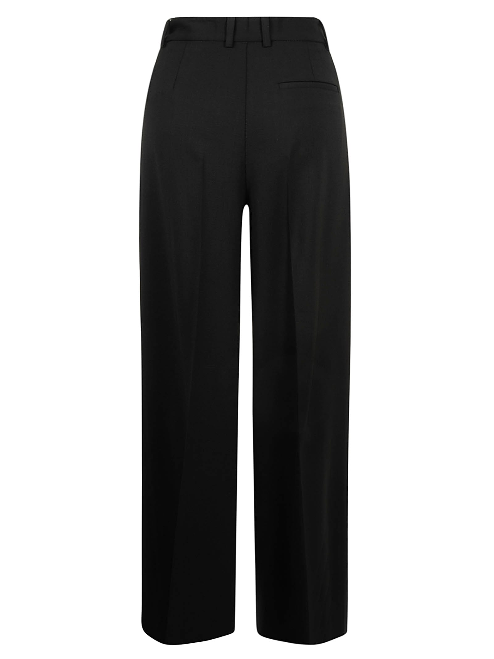P.A.R.O.S.H BLACK GABARDINE LILIUXY TROUSERS 