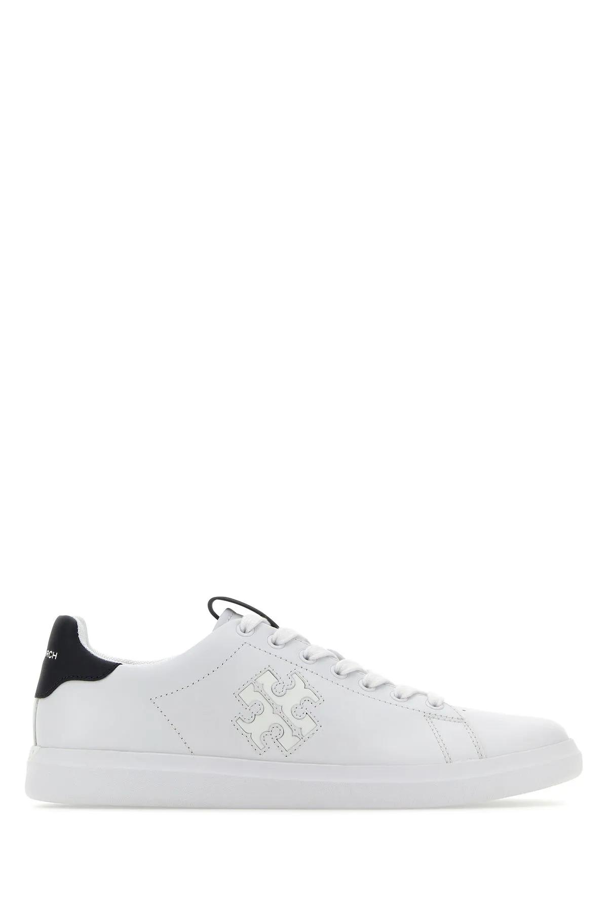 Shop Tory Burch Chalk Leather Howell Court Sneakers