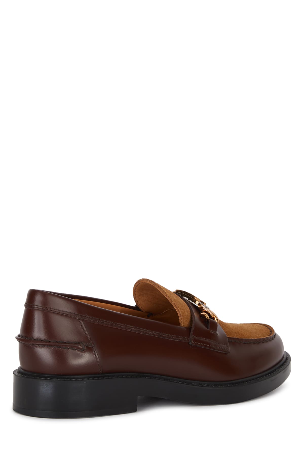 Tod's Hardware Block Heel Two-tone Loafers In Zzg8