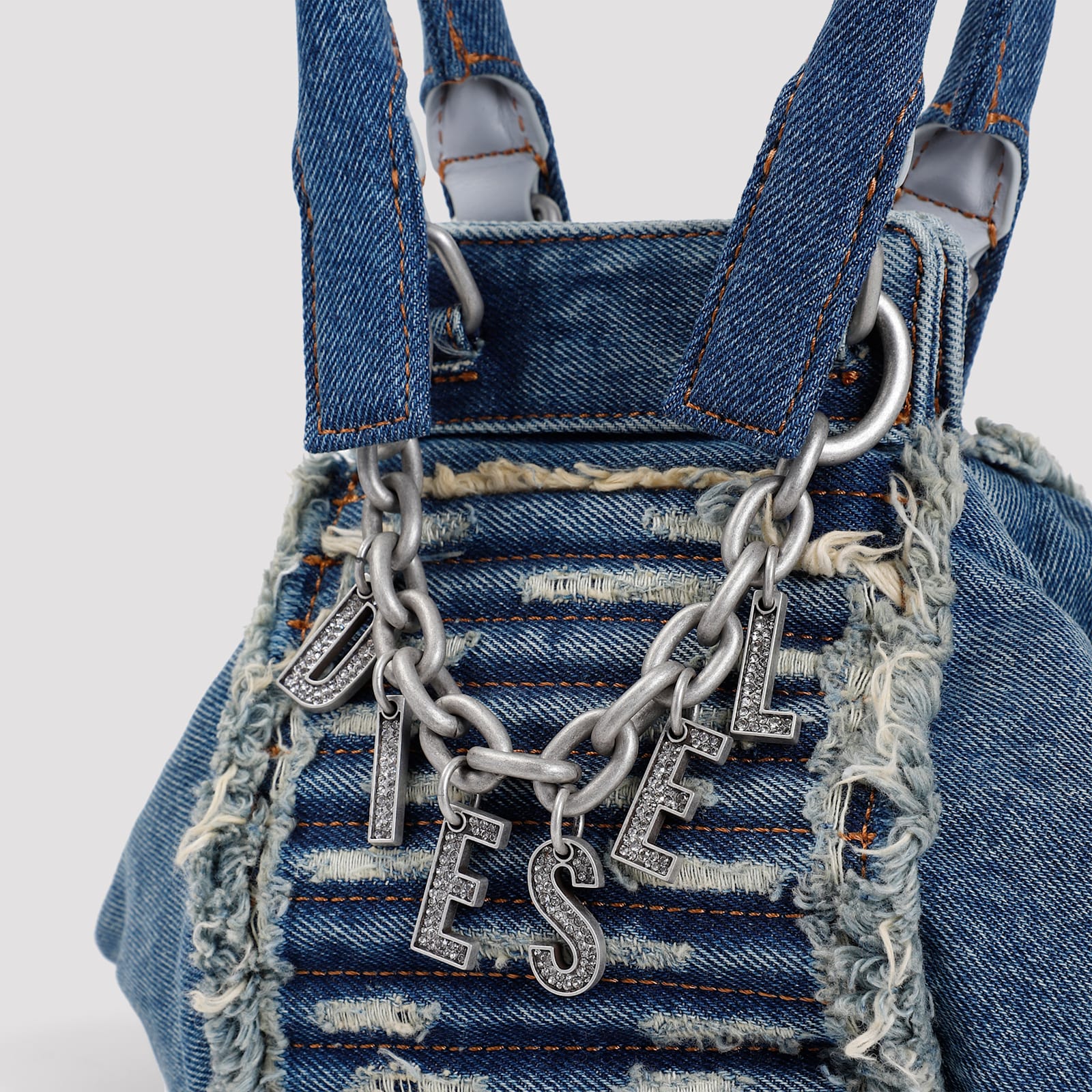 Shop Diesel D-vina Xs Bag In Denim