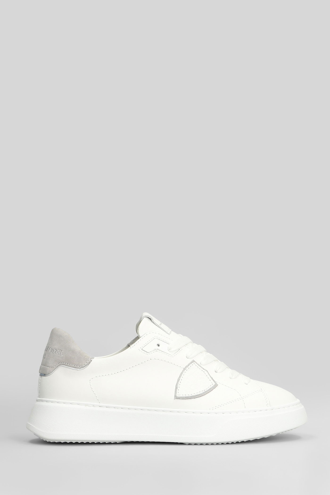 Philippe Model Casual Low Top Sneakers Logo In White