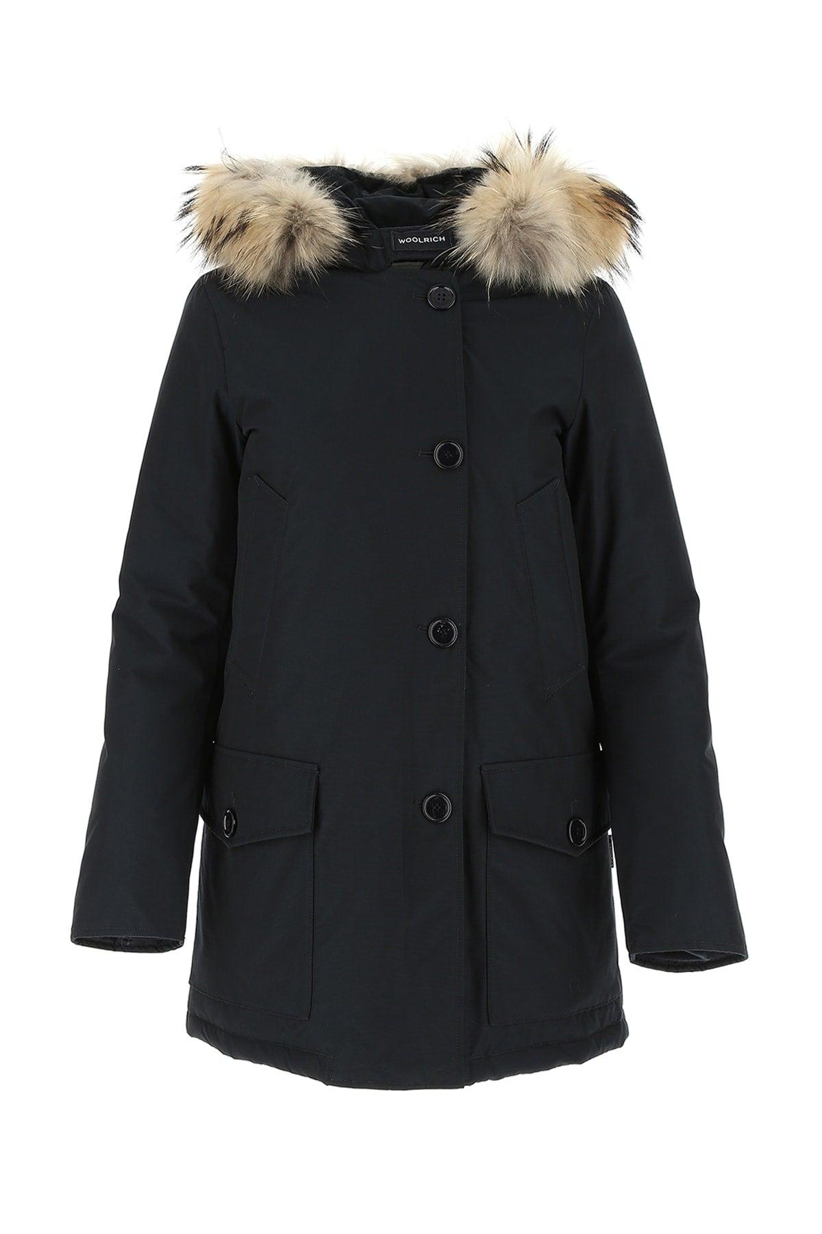 Shop Woolrich Arctic Buttoned Jacket In Dkn Dark Navy