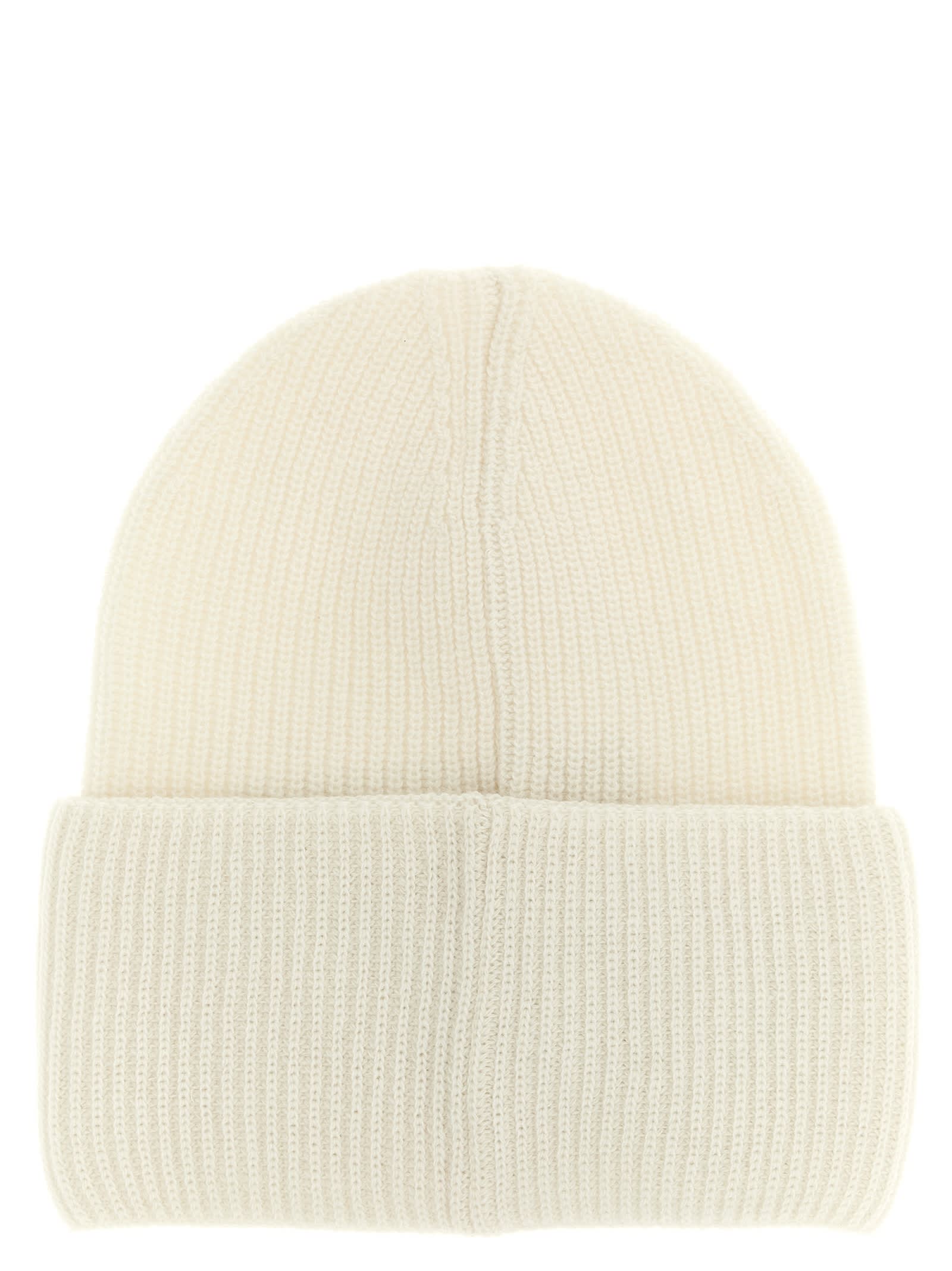 Moncler Wool Beanie In White