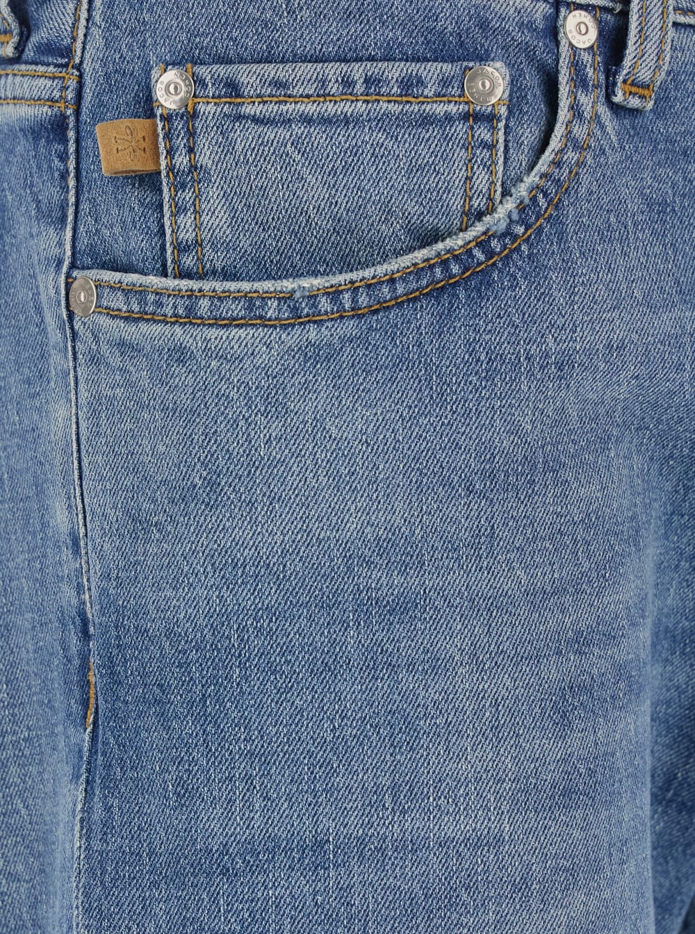Jacob Cohen 'bard' Light Blue Five Pocket Jeans With Logo Patch On The Back In Blu