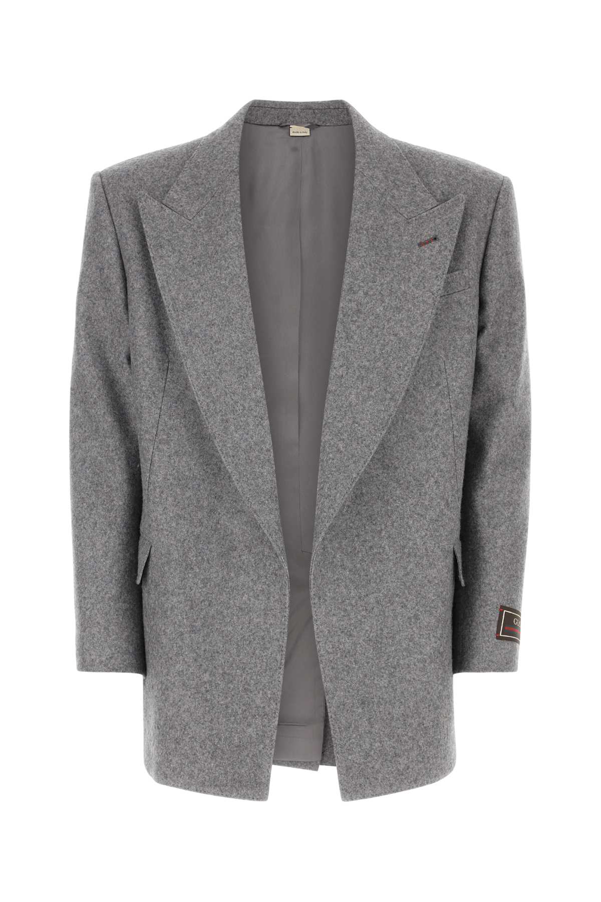 Grey Wool Blend Blazer