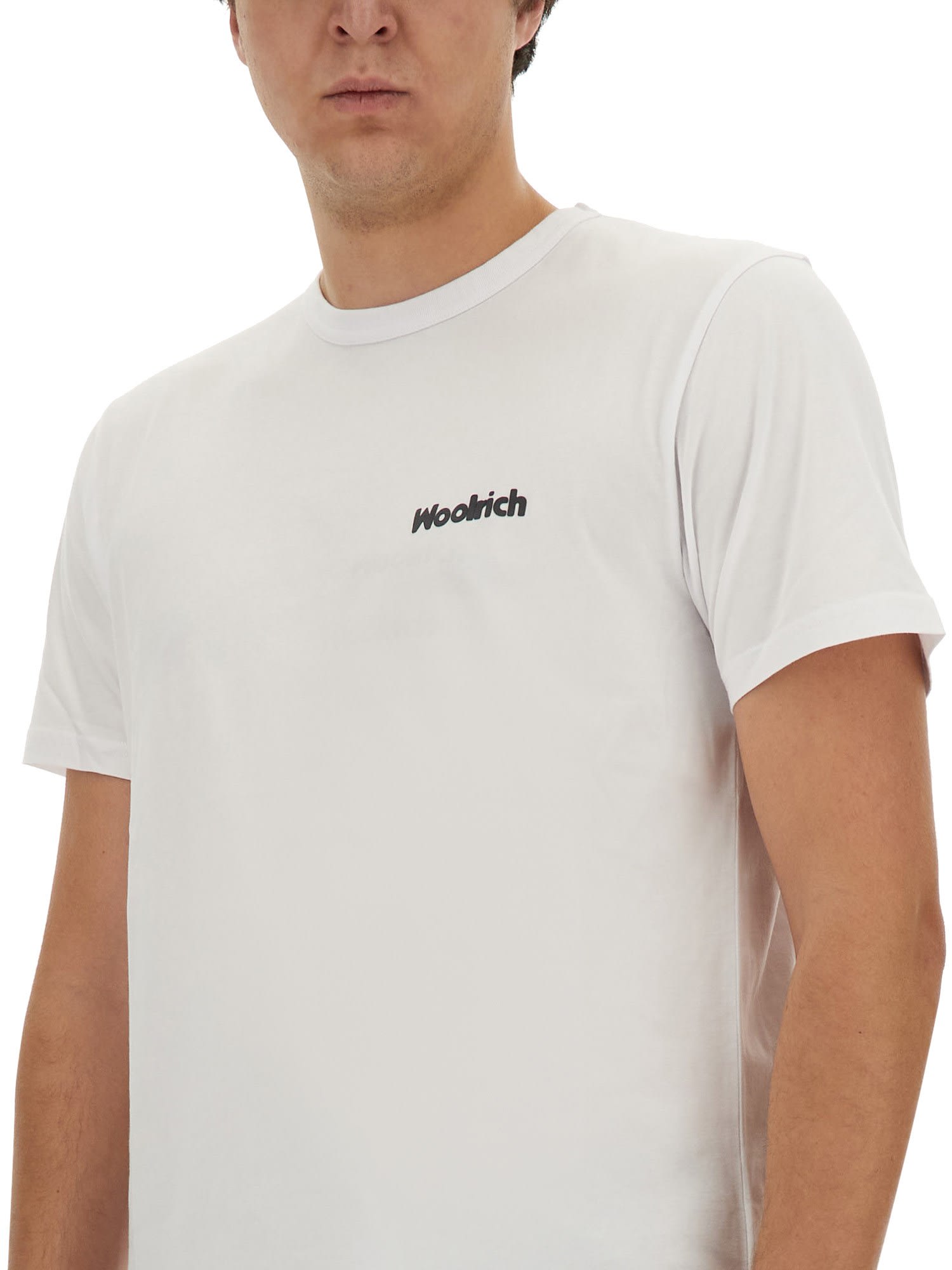Shop Woolrich T-shirt With Logo In White