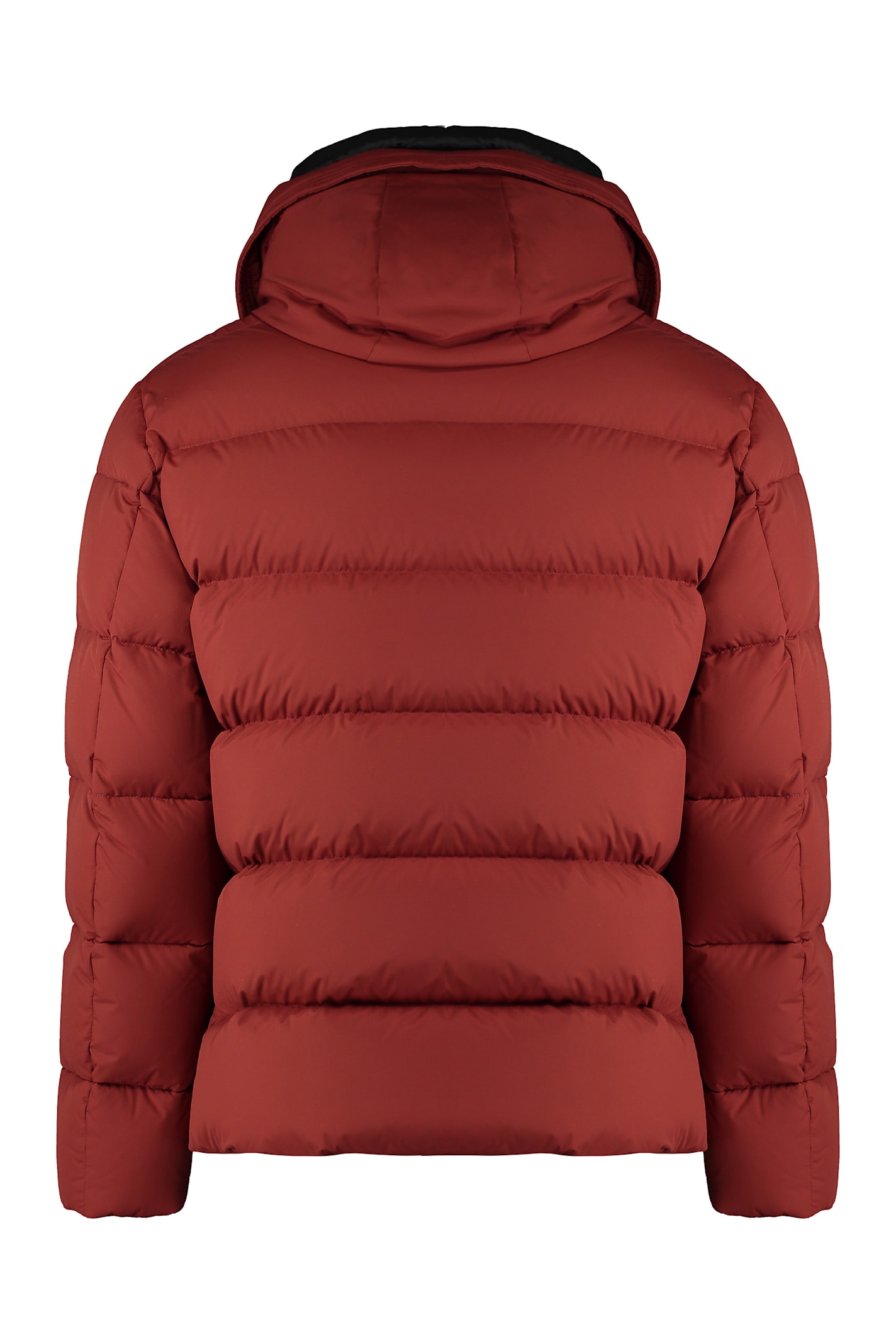Moorer Erenio Hooded Short Down Jacket In Red