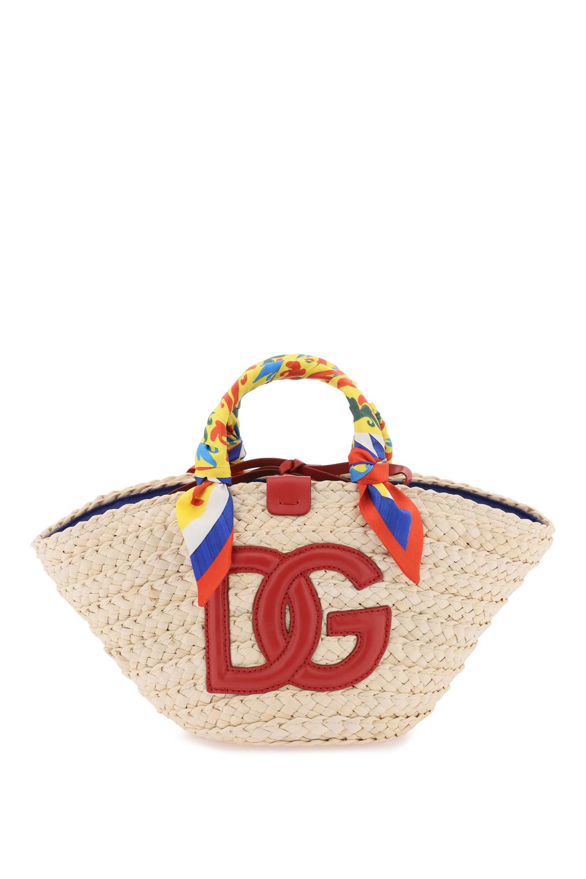 Dolce & Gabbana Kendra Small Carretto Straw Basket Bag In Carretto
