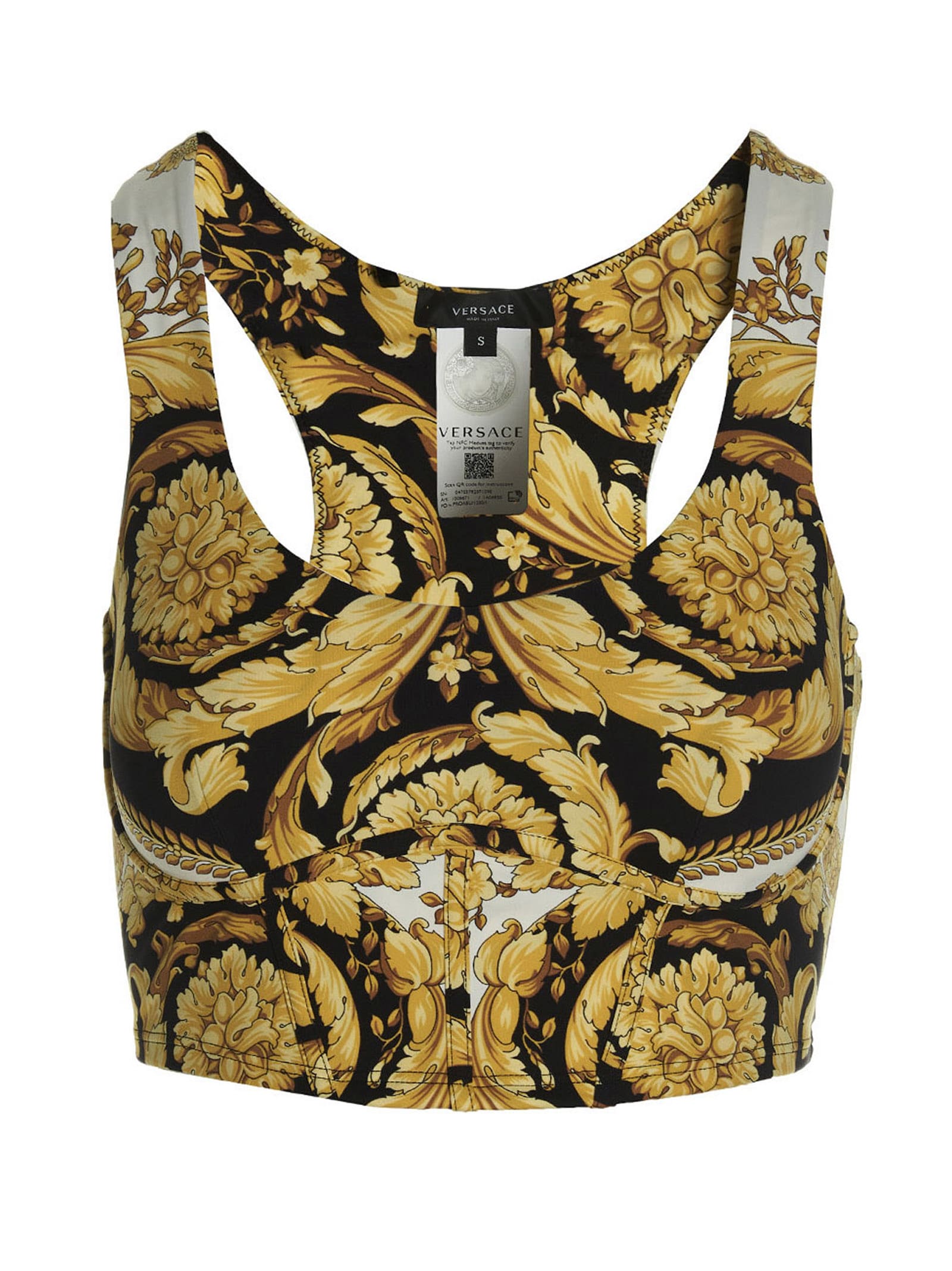 VERSACE BAROCCO CROPPED TOP