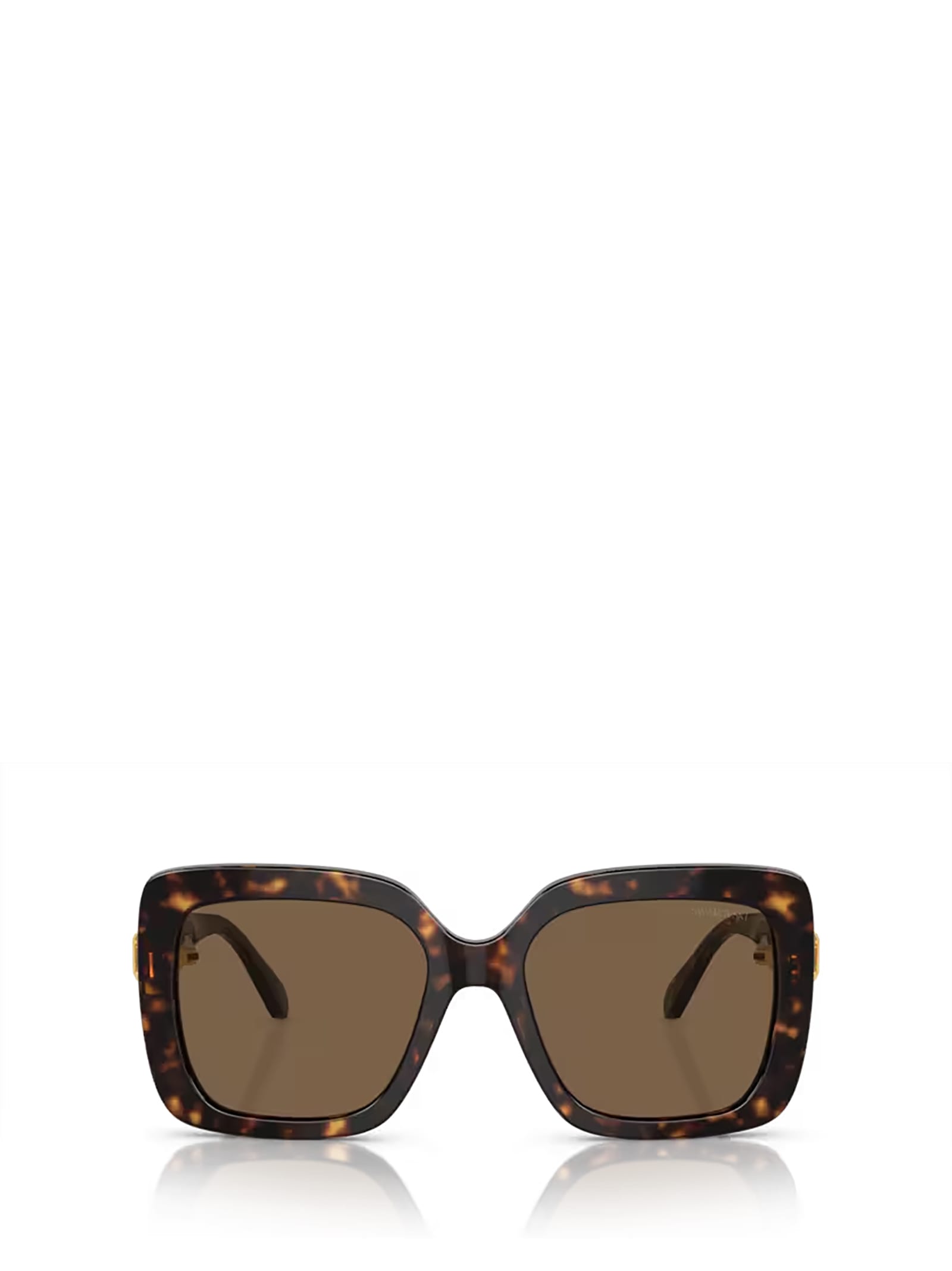 Swarovski Tortoiseshell-effect Rectangle-frame Sunglasses In Havana