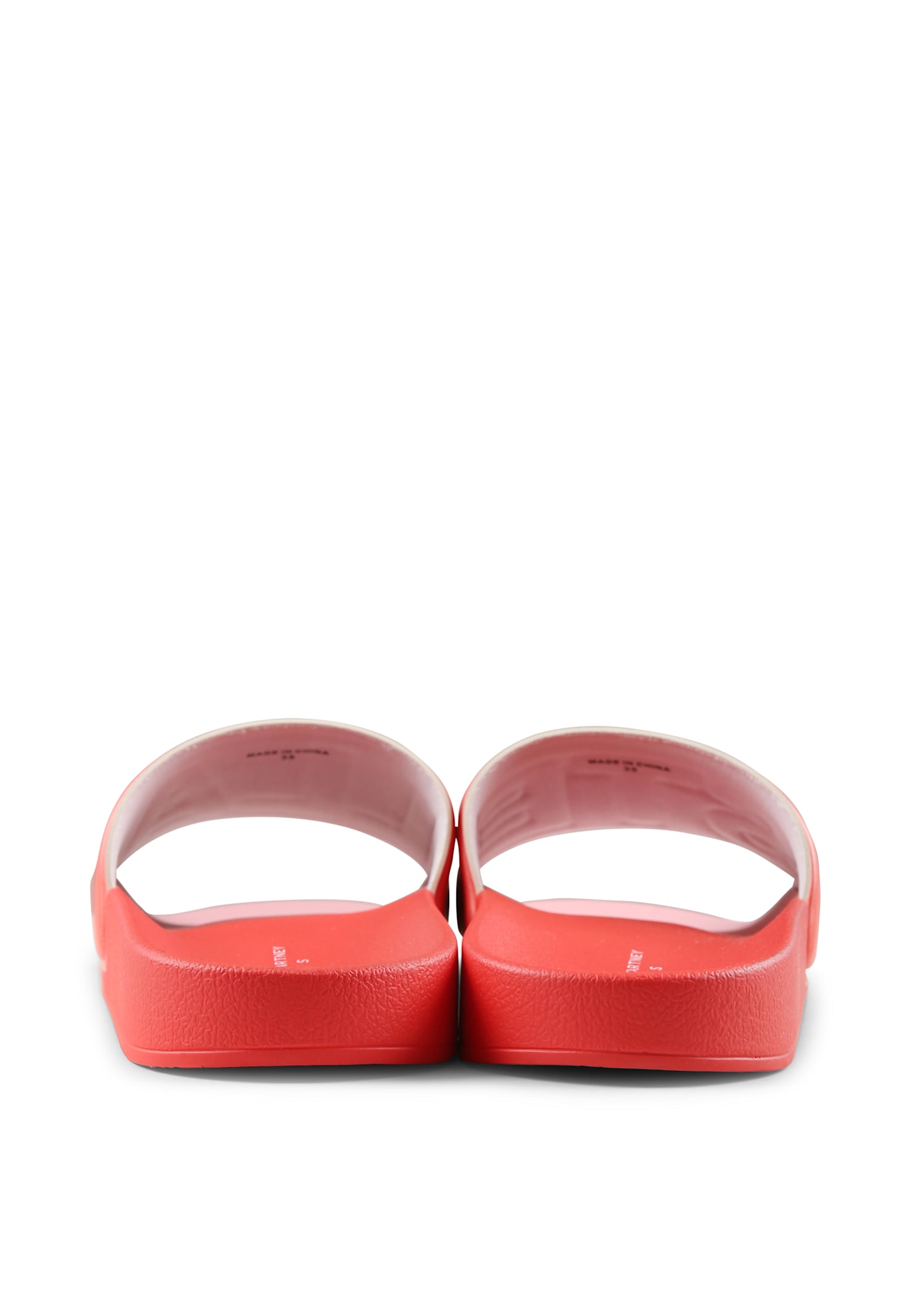 Stella Mccartney Logo Slippers In Red