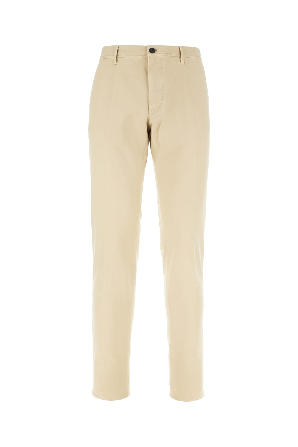Beige Stretch Cotton Pants