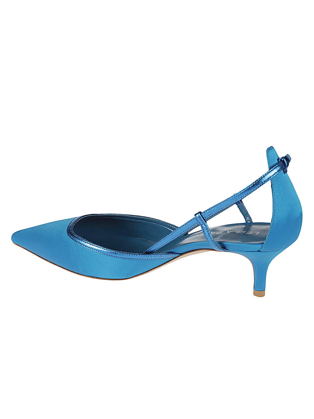 Lella Baldi Leather Pumps In Blue