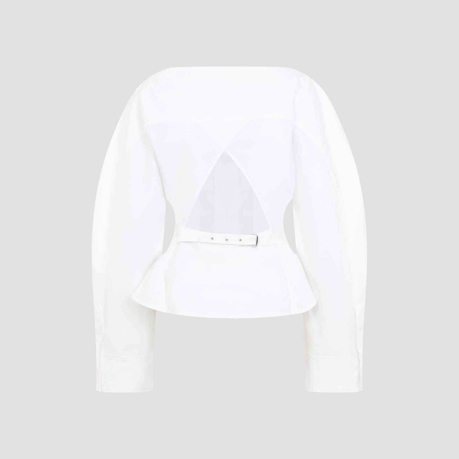 Shop Jacquemus La Chemise Barco In White