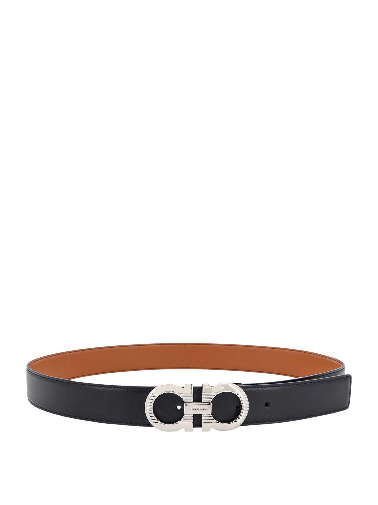 Shop Ferragamo Belt In Black