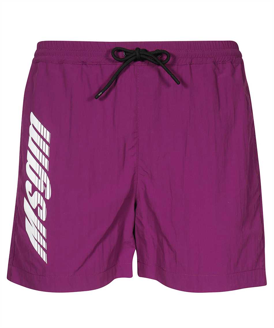 Msgm Swim Shorts In Purple