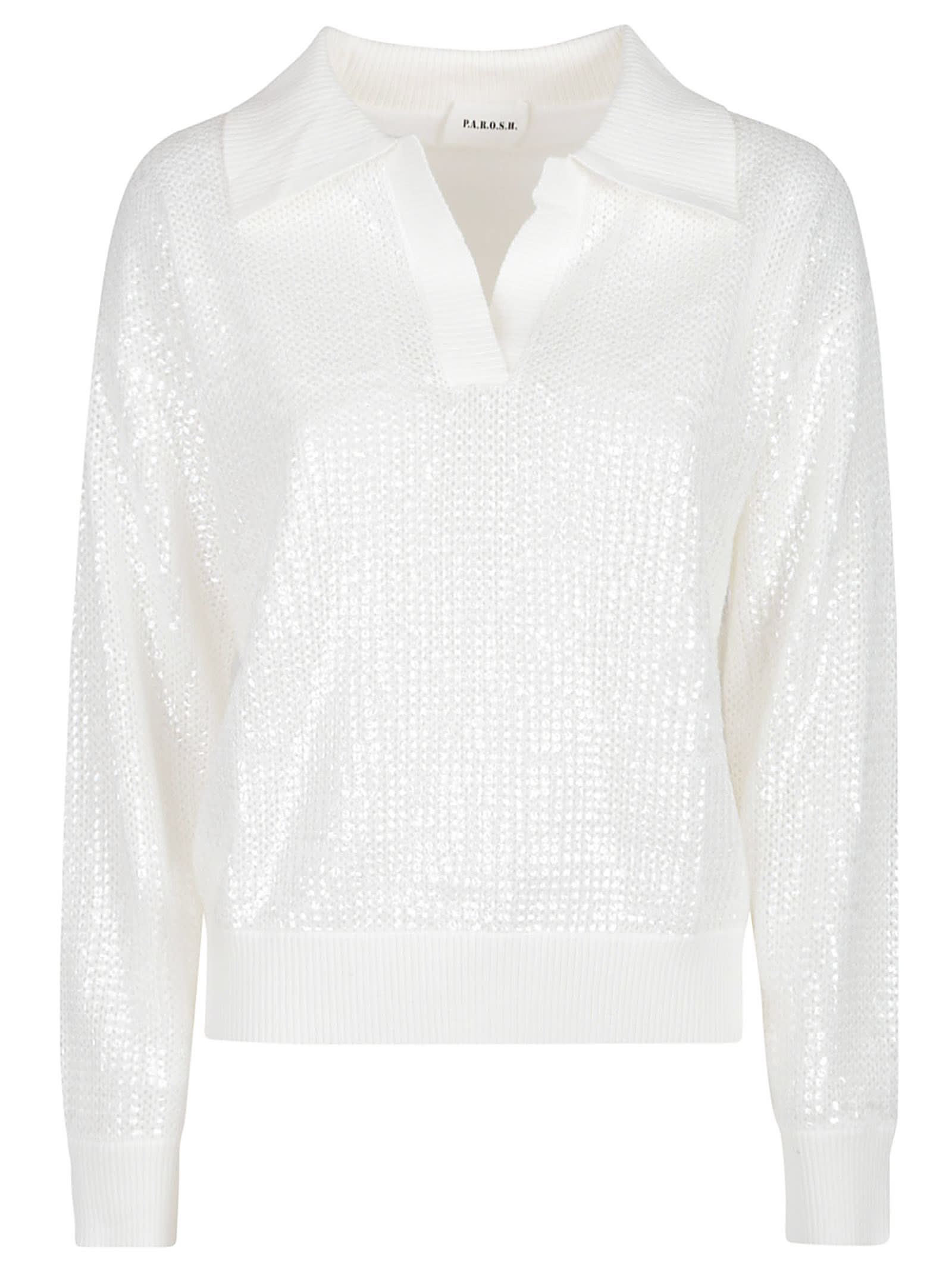 P.A.R.O.S.H COBALTO POLO NECK SWEATER