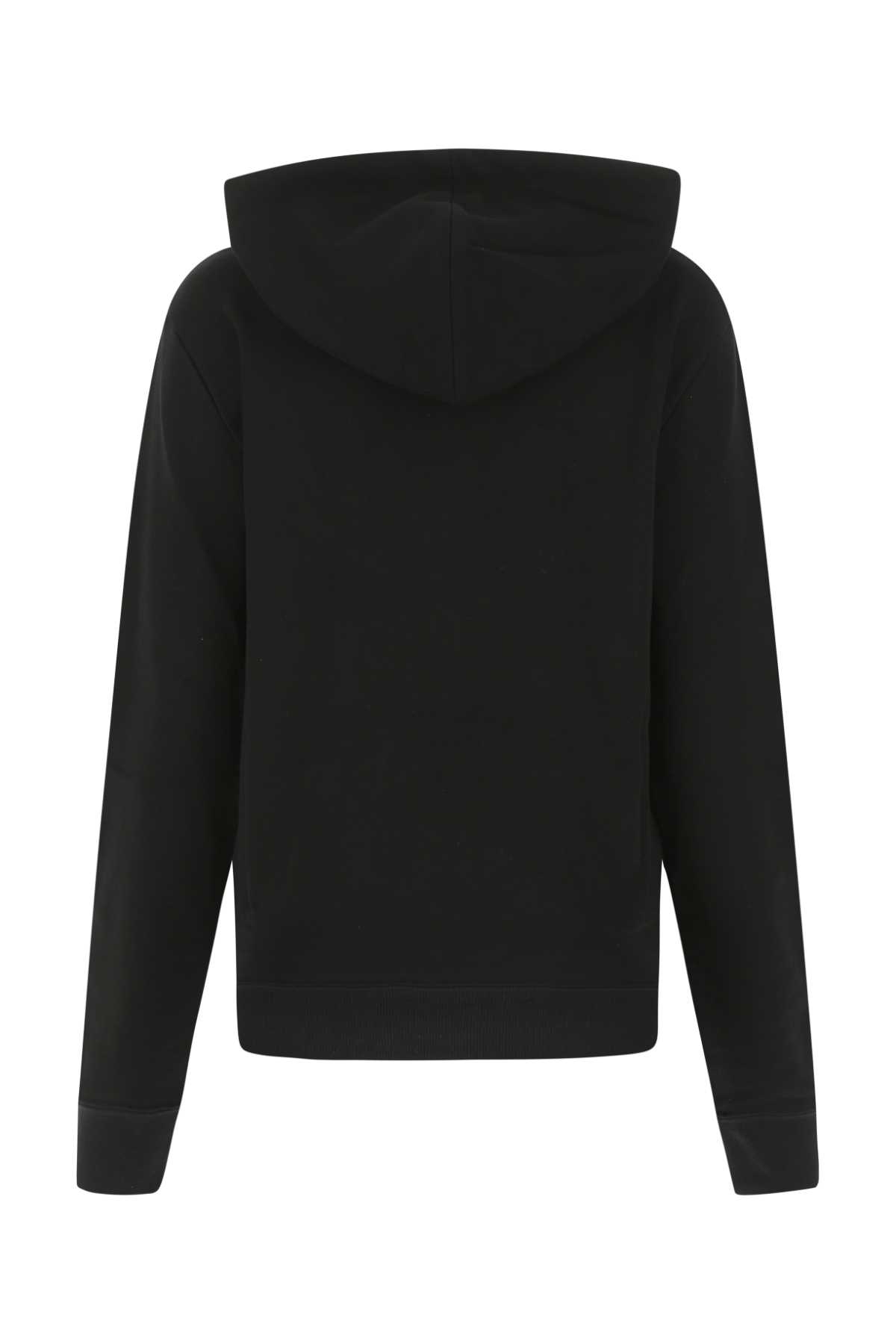 Shop Saint Laurent Black Cotton Sweatshirt In 1035