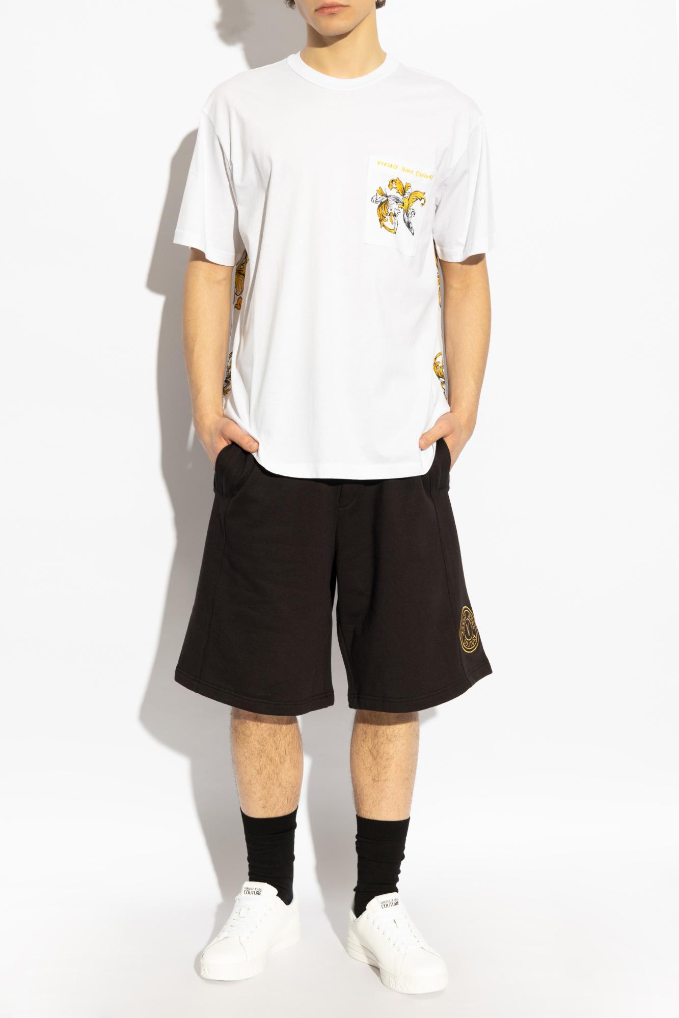 Versace Jeans Couture White Cotton T-shirt In White