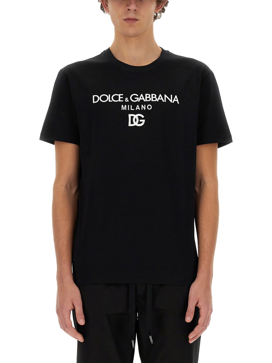 Dolce & Gabbana T-shirt Con Logo In Black