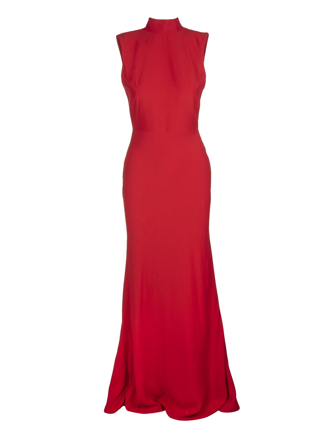 Alexander McQueen Red Sleeveless Long Dress With Open Back