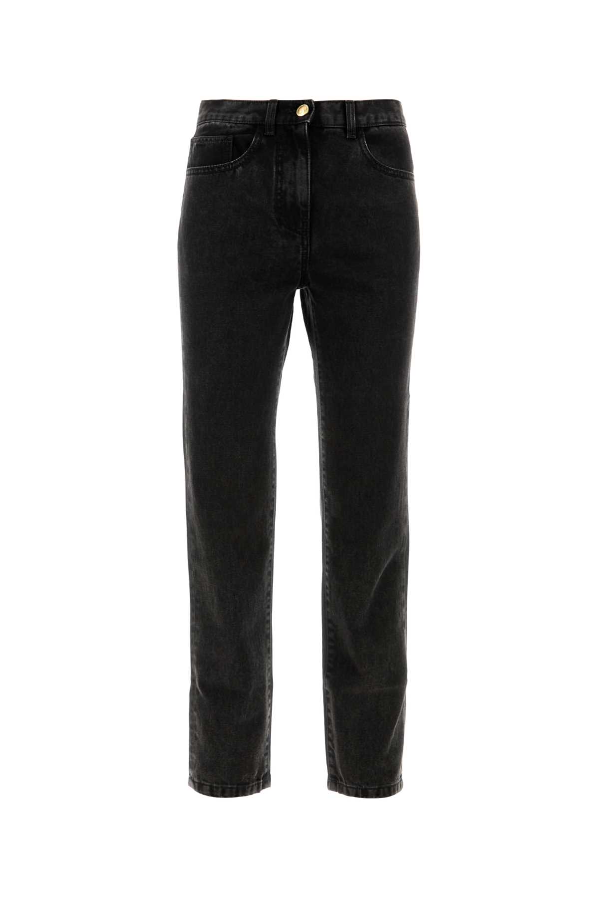 Shop Palm Angels Black Denim Jeans In 1010