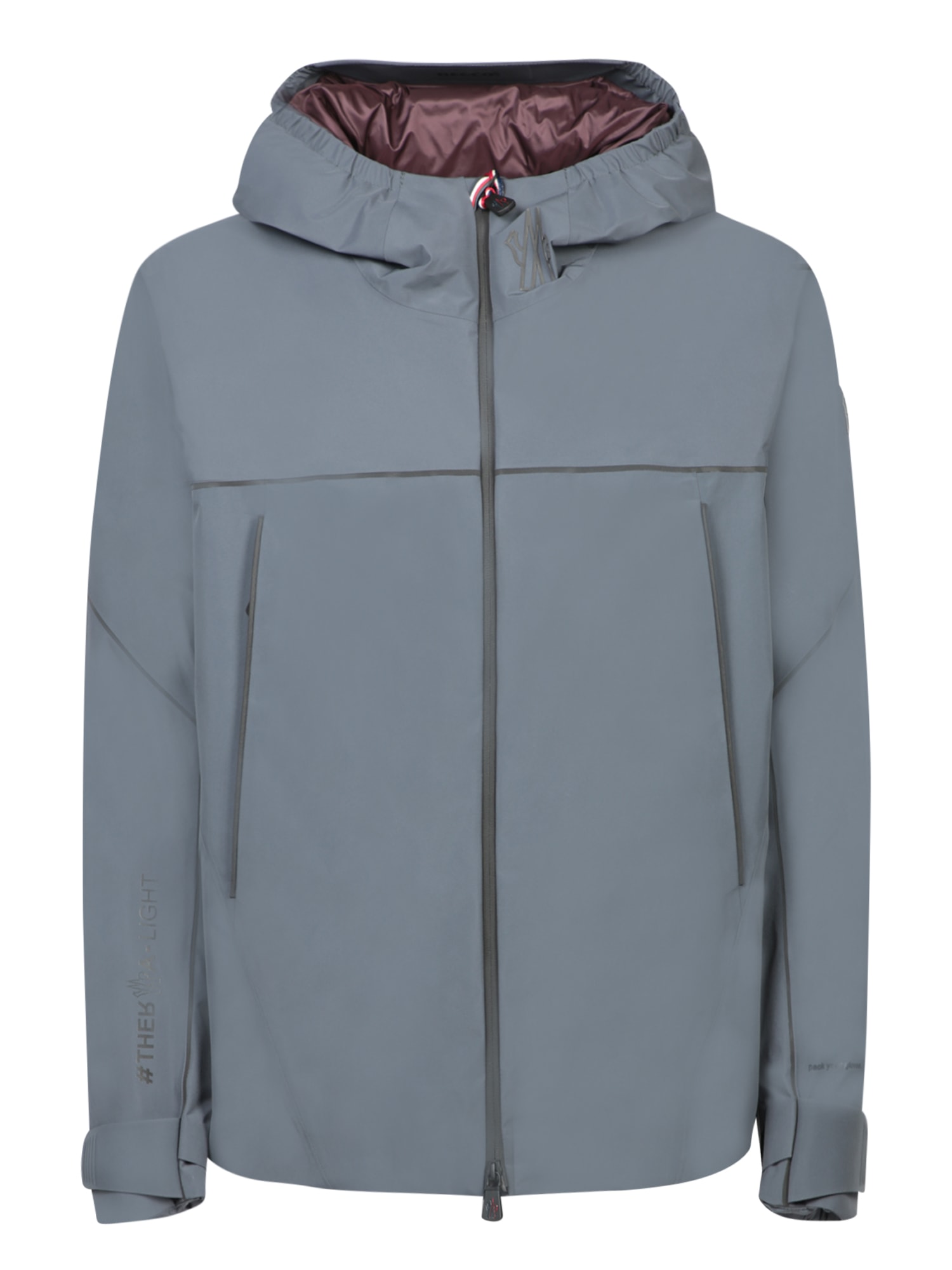 Shop Moncler Thusis Grey Jacket