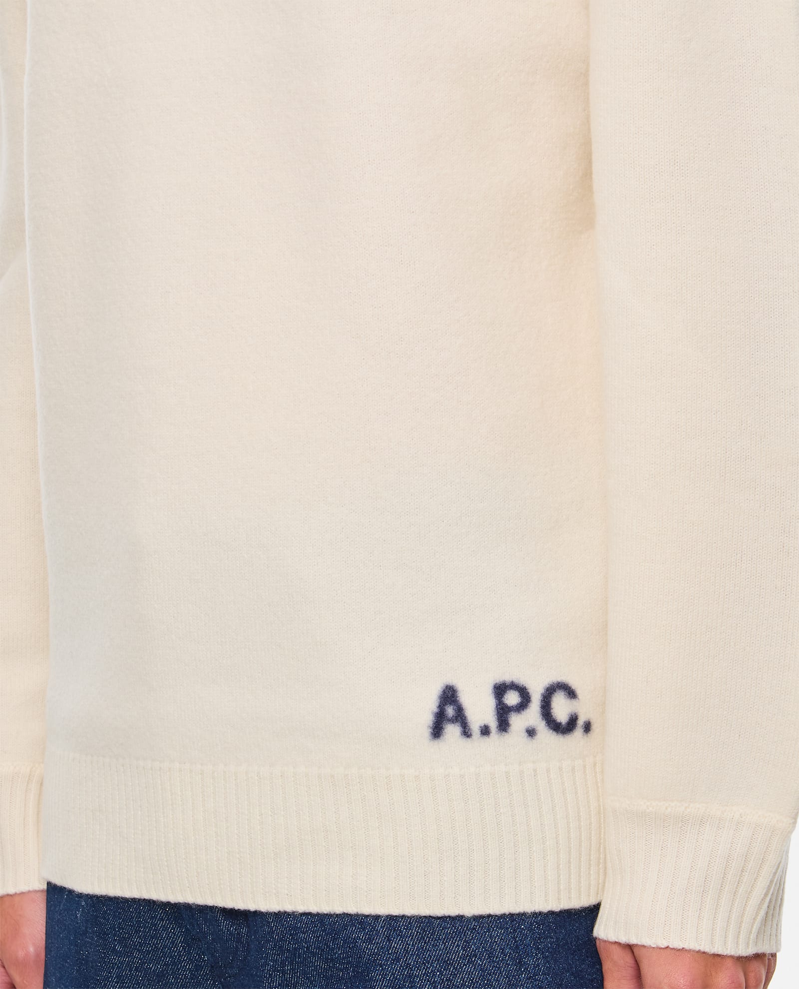 Apc Logo-detail Turtleneck Sweater In Neutral