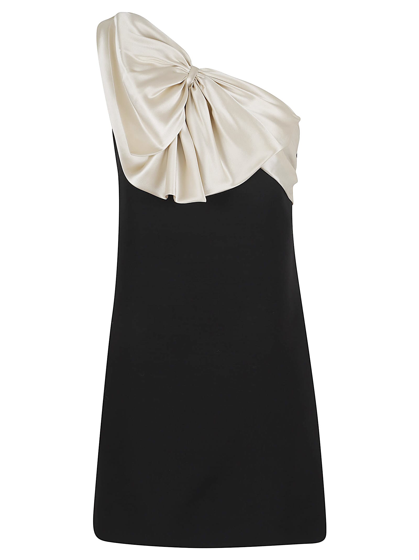 Valentino Mini Dress Solid Crepe Couture In Multi