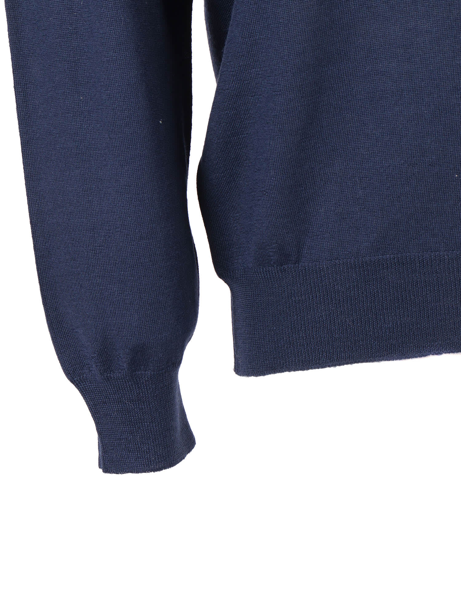 Fedeli Fitted Mock-neck Long-sleeve Sweater In Black