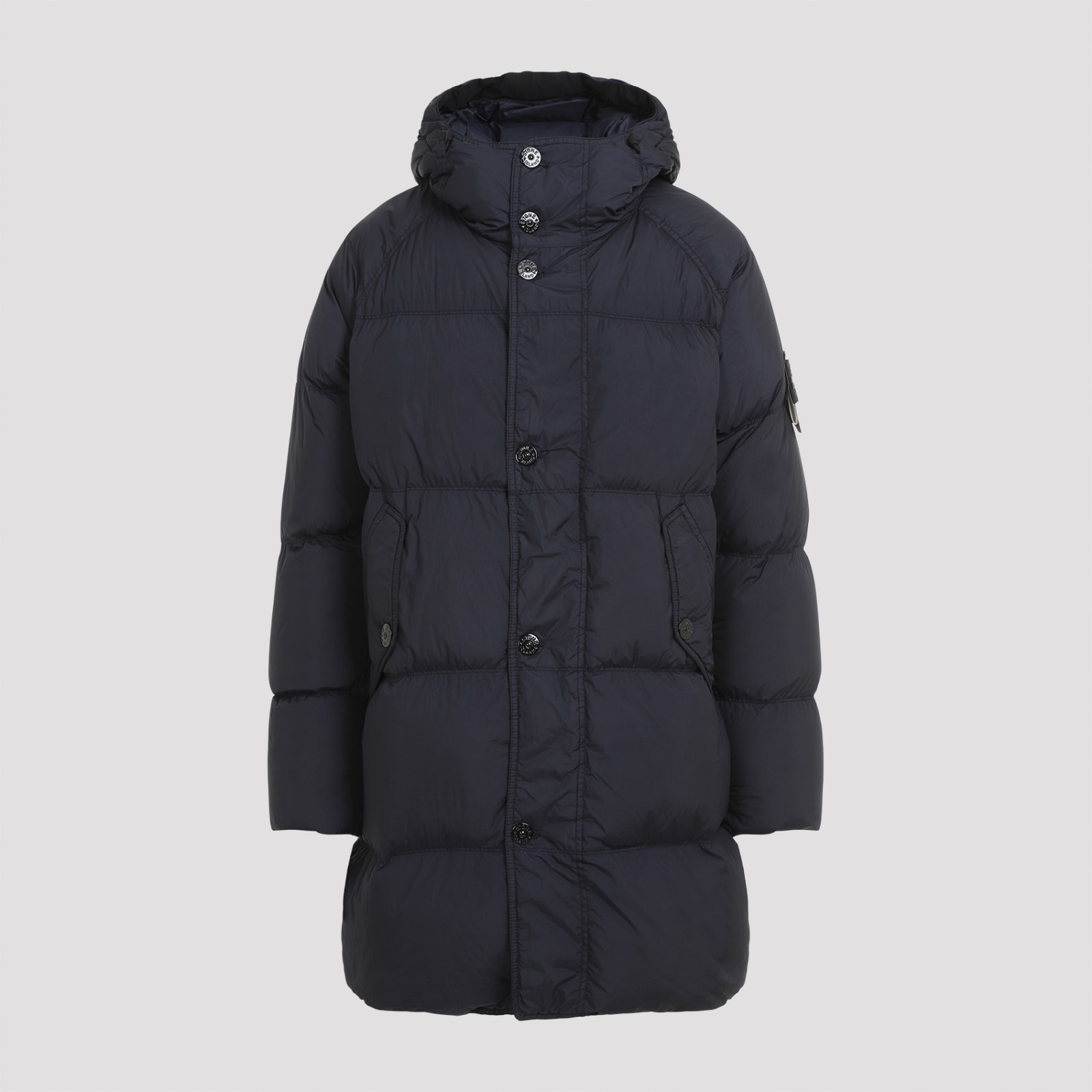 Shop Stone Island Polyamide Jacket In Navy Blue