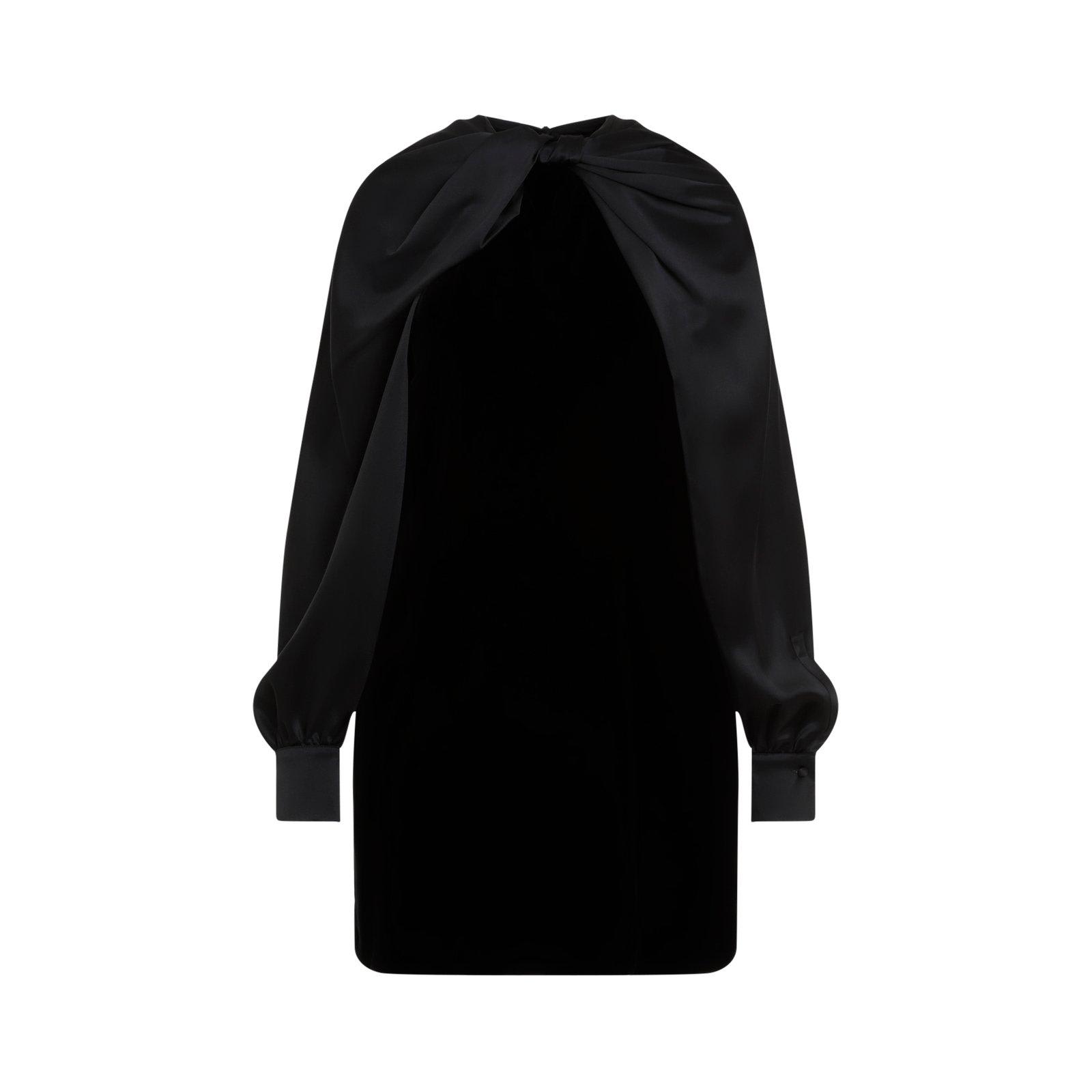 Shop Max Mara Twist Detailed Long-sleeved Dress In Black