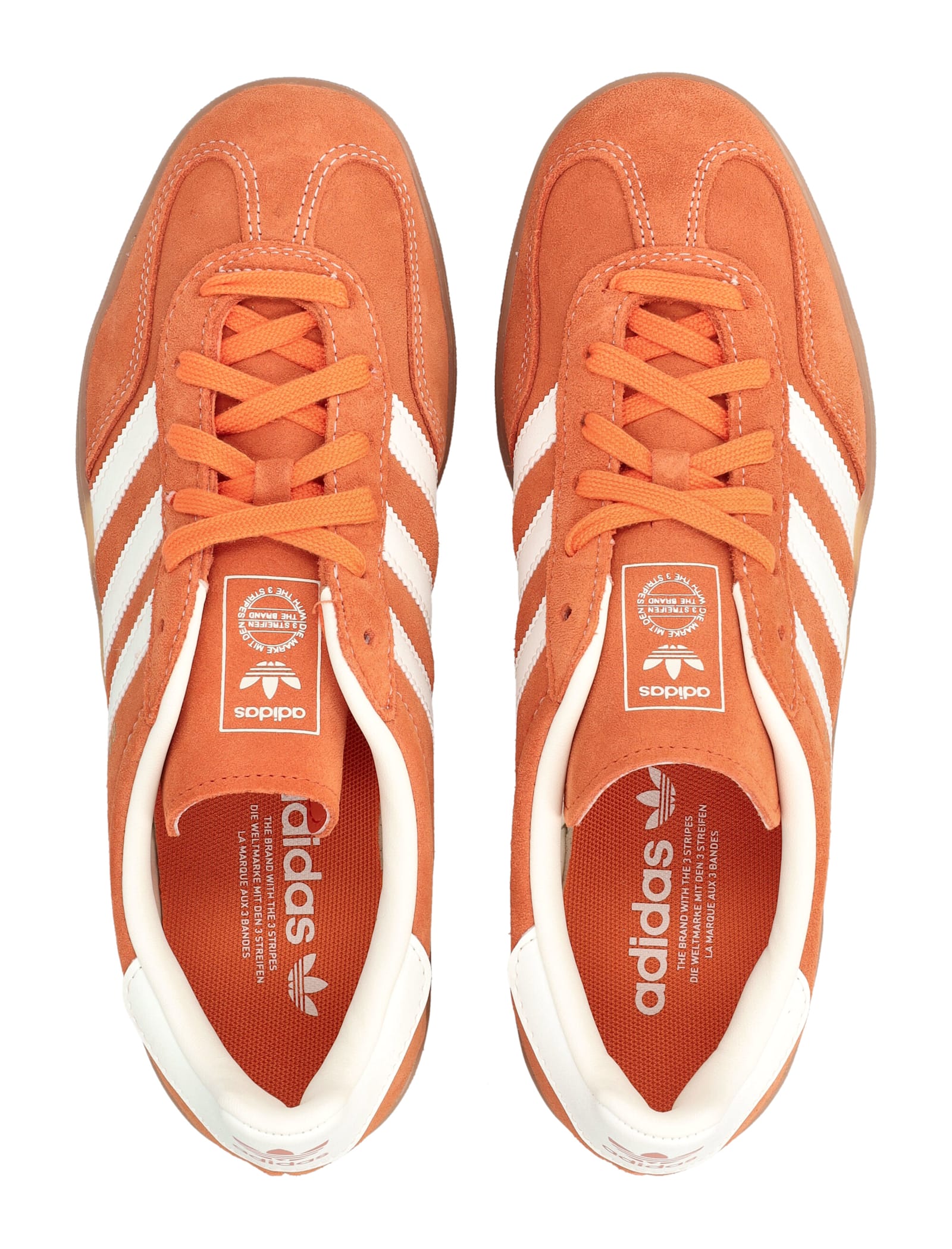 Adidas Originals Gazelle Indoor Leather Sneakers In Orange