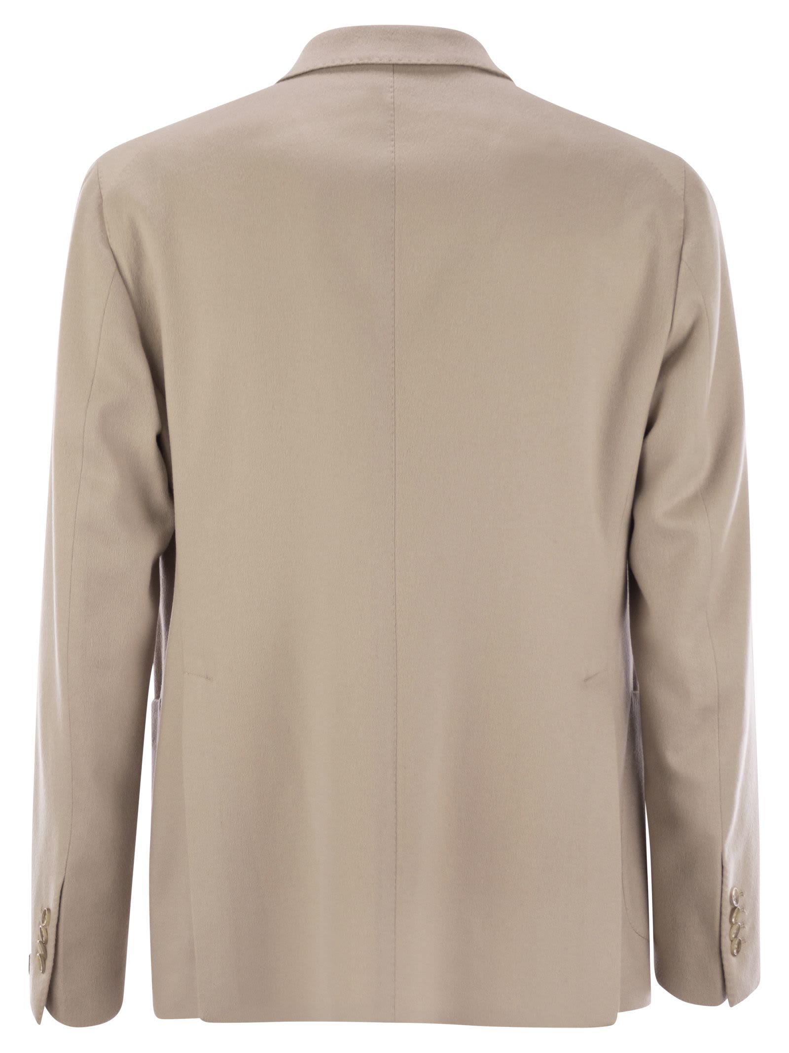 Shop Tagliatore Cashmere Jacket In Oat