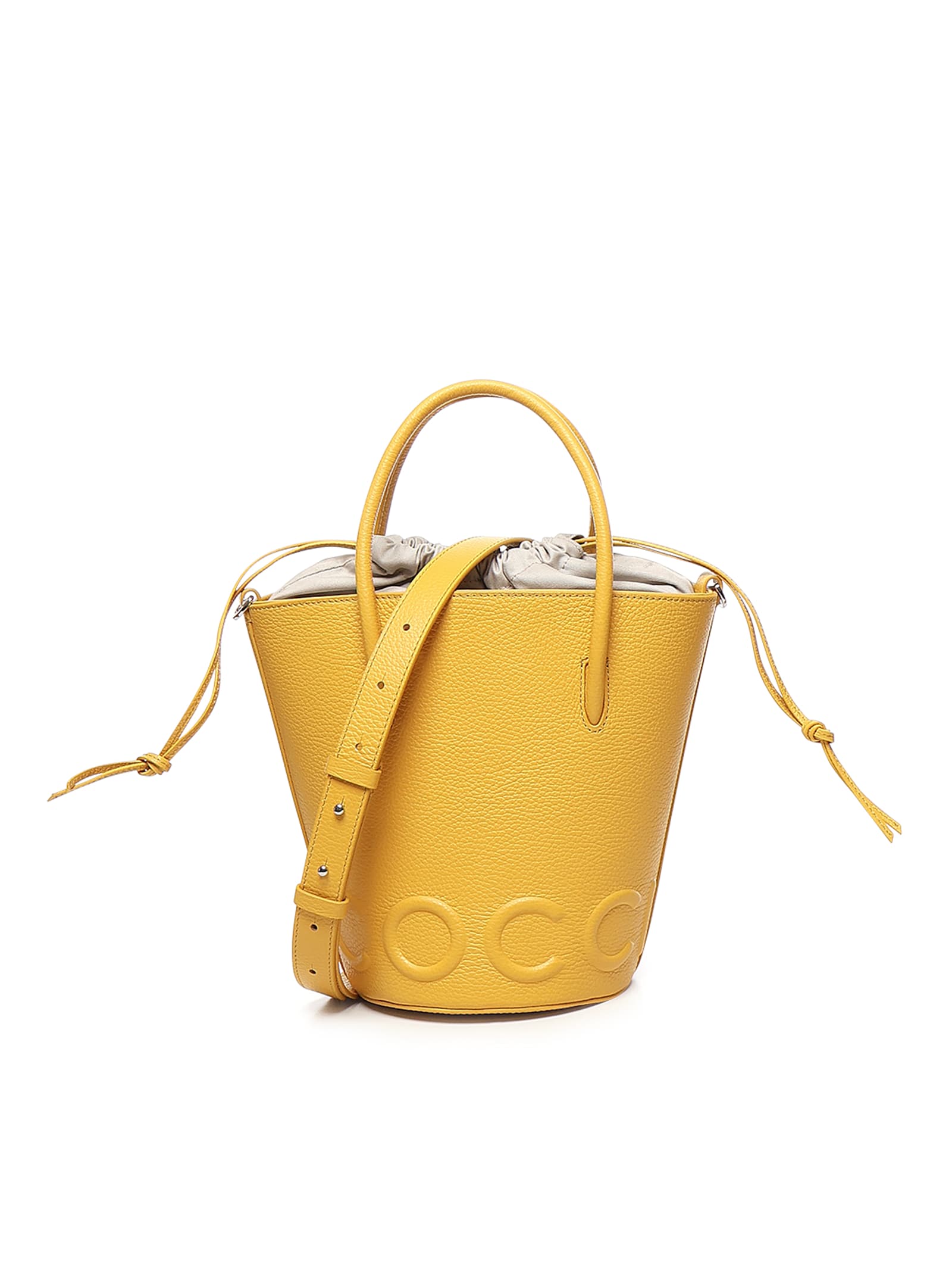 Coccinelle Myrtha Grained Leather Bucket Bag